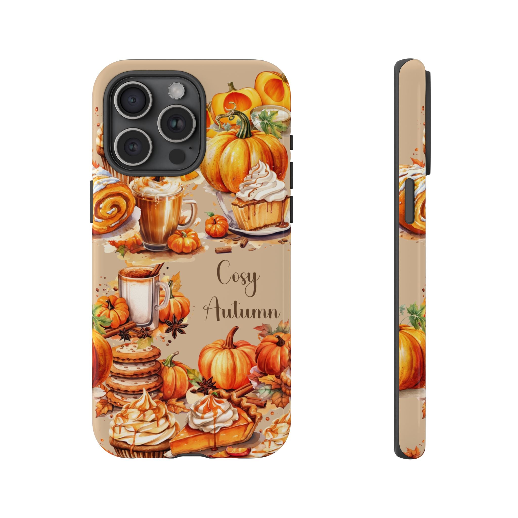 Cozy Autumn Phone Case, Fall Aesthetic Case, Seasonal Decor, Gift for Her, Pumpkin Spice Lover Gift