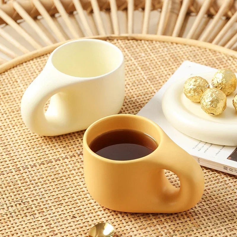 Ceramic Mug with Saucer Coffee Cup Drinking Cups and Saucers Home Office Tea Cup Coffee Cups Korean Mug Ceramic Plate
