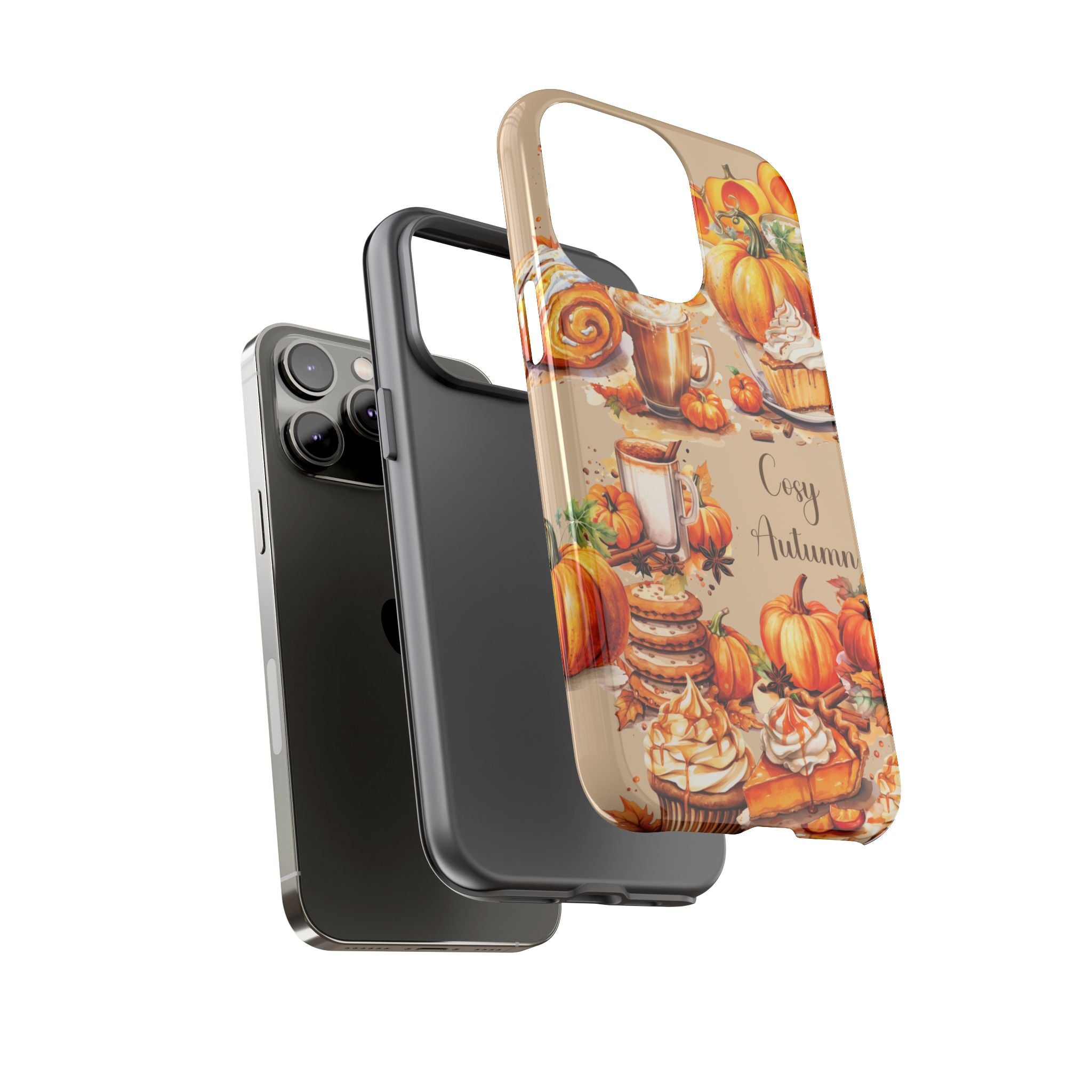 Cozy Autumn Phone Case, Fall Aesthetic Case, Seasonal Decor, Gift for Her, Pumpkin Spice Lover Gift