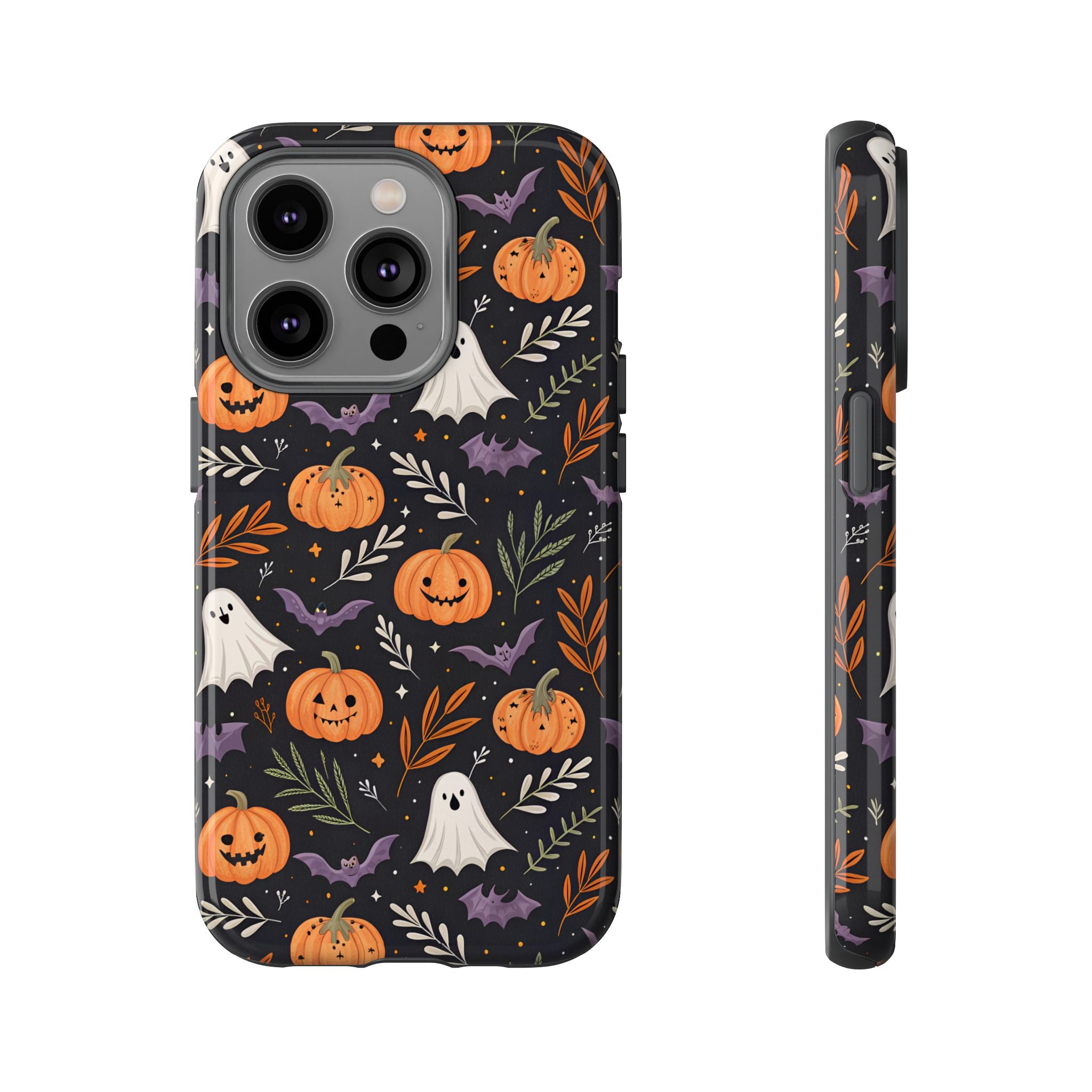 Halloween Phone Case, Tough Cases, Spooky Halloween Decor, Cute Ghost Pumpkin Case, Fall Phone Accessories, Unique Gift for Halloween Lovers
