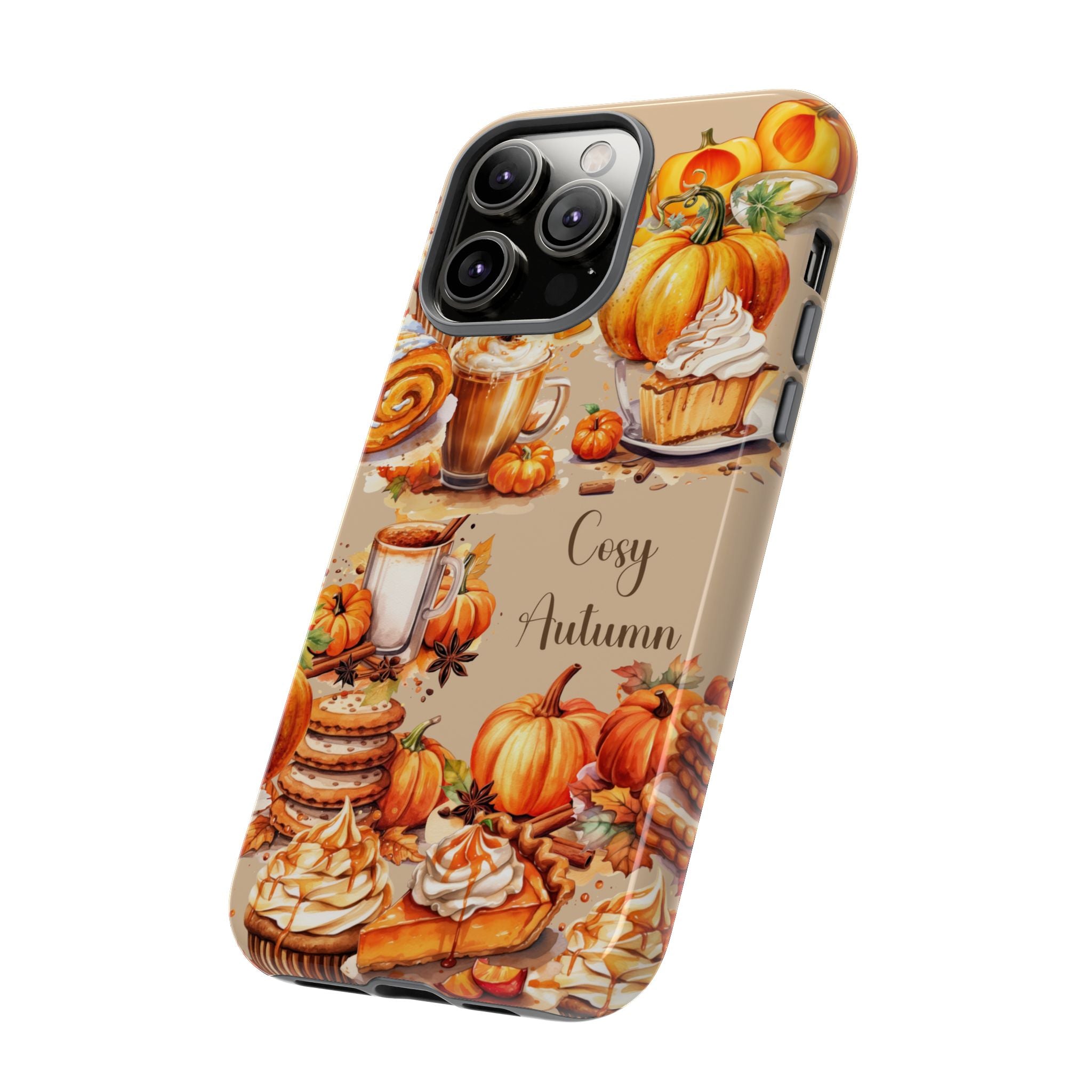 Cozy Autumn Phone Case, Fall Aesthetic Case, Seasonal Decor, Gift for Her, Pumpkin Spice Lover Gift