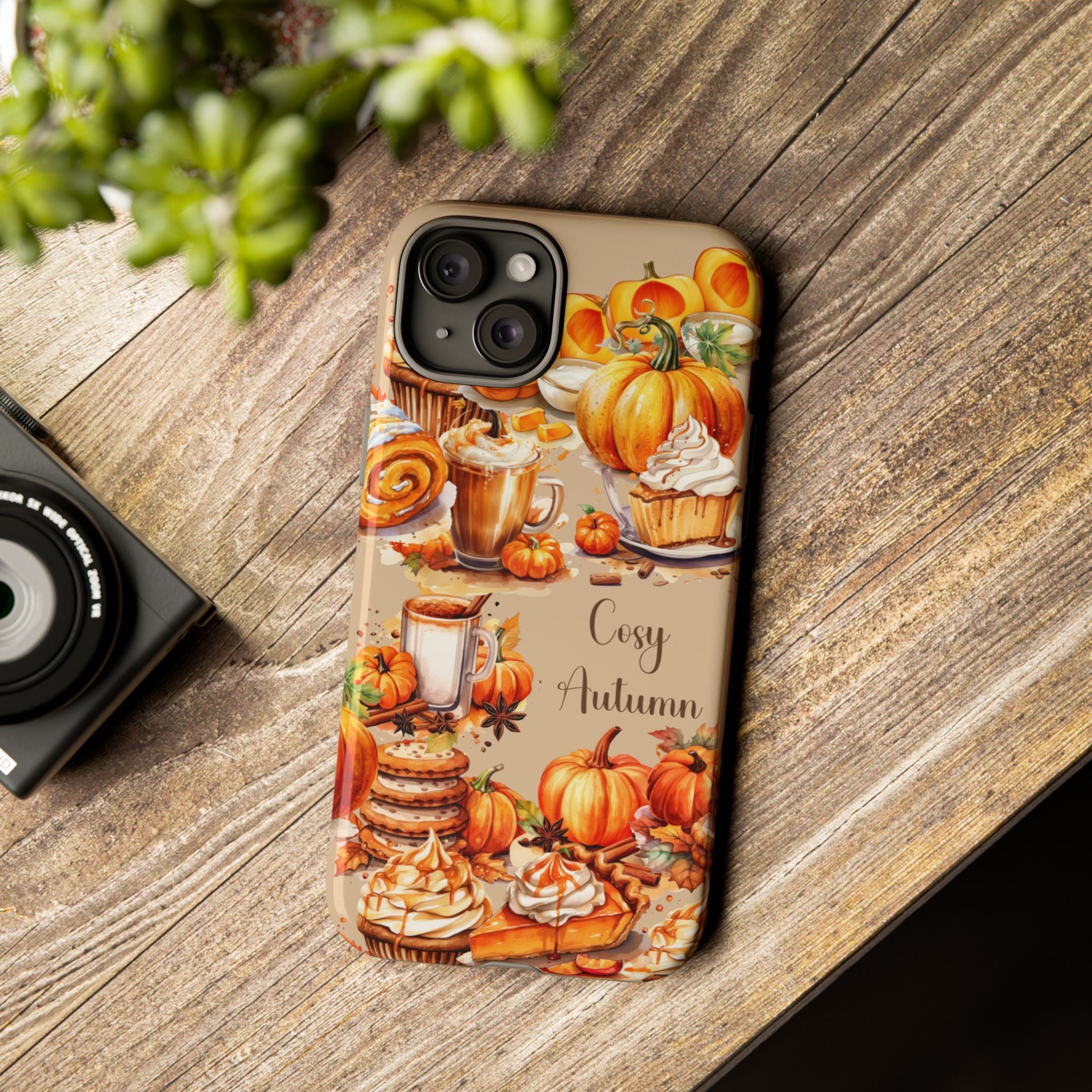 Cozy Autumn Phone Case, Fall Aesthetic Case, Seasonal Decor, Gift for Her, Pumpkin Spice Lover Gift