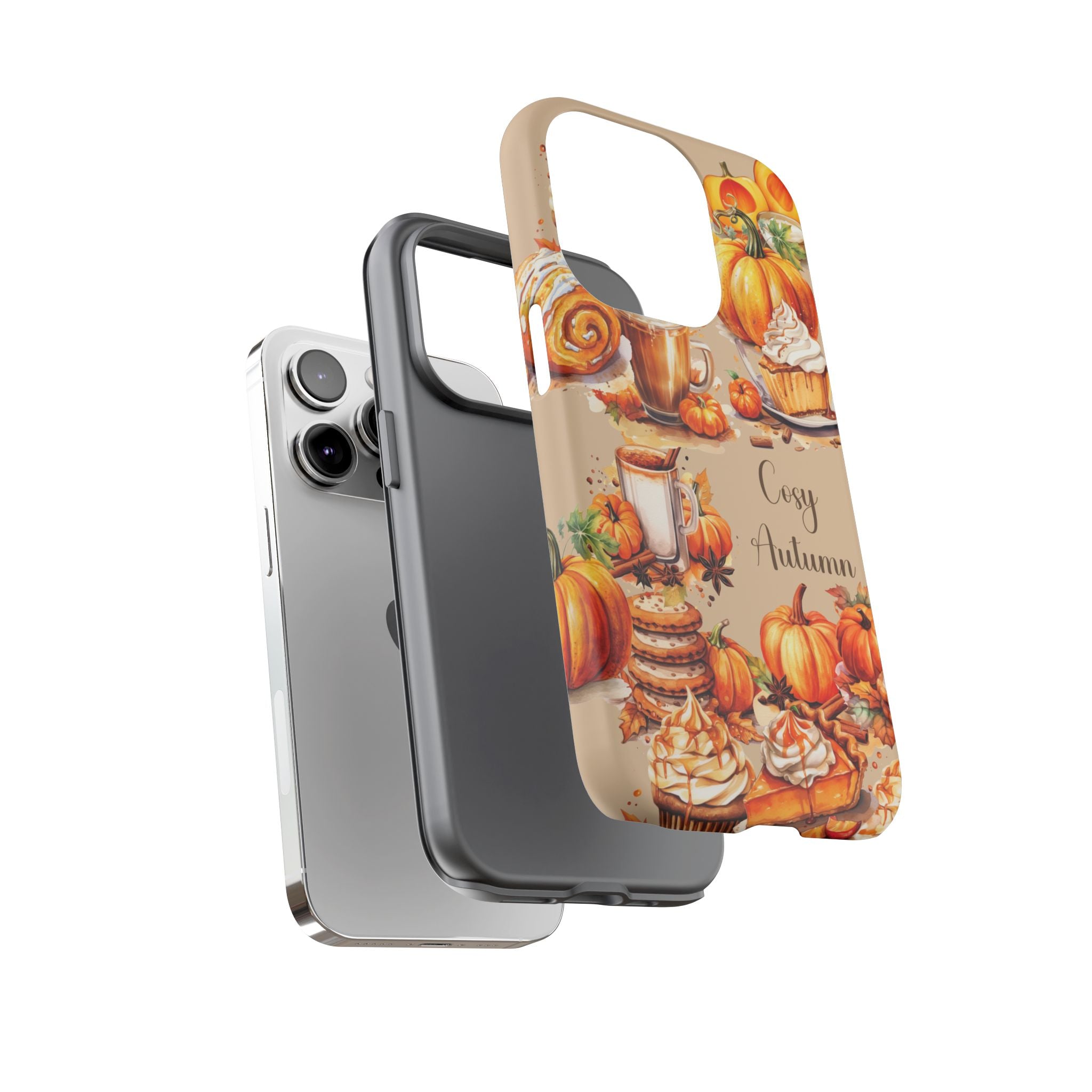 Cozy Autumn Phone Case, Fall Aesthetic Case, Seasonal Decor, Gift for Her, Pumpkin Spice Lover Gift