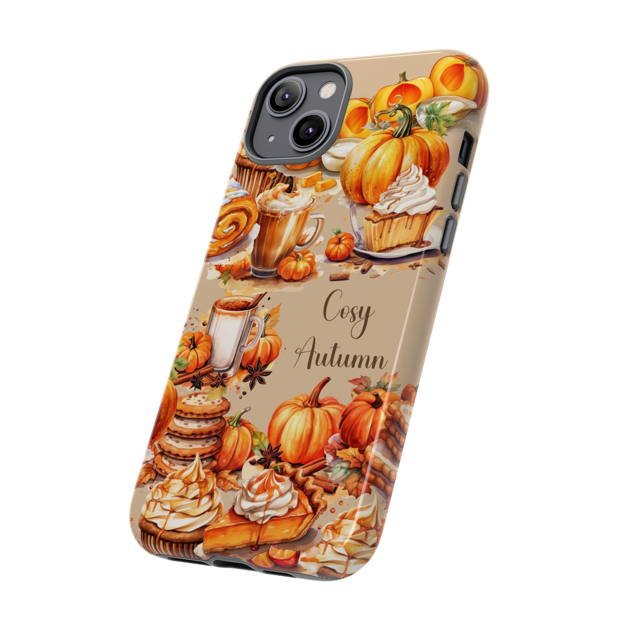 Cozy Autumn Phone Case, Fall Aesthetic Case, Seasonal Decor, Gift for Her, Pumpkin Spice Lover Gift