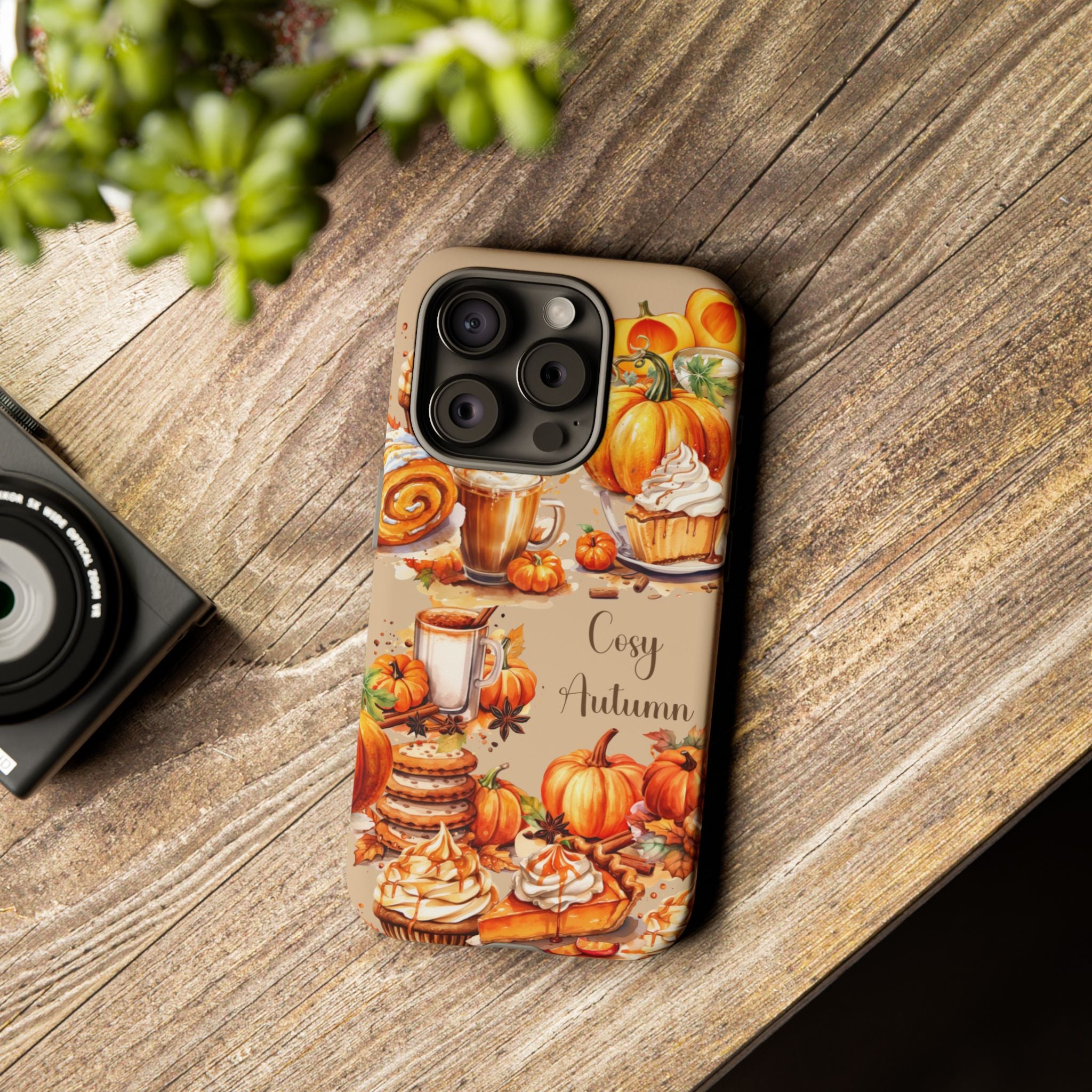 Cozy Autumn Phone Case, Fall Aesthetic Case, Seasonal Decor, Gift for Her, Pumpkin Spice Lover Gift