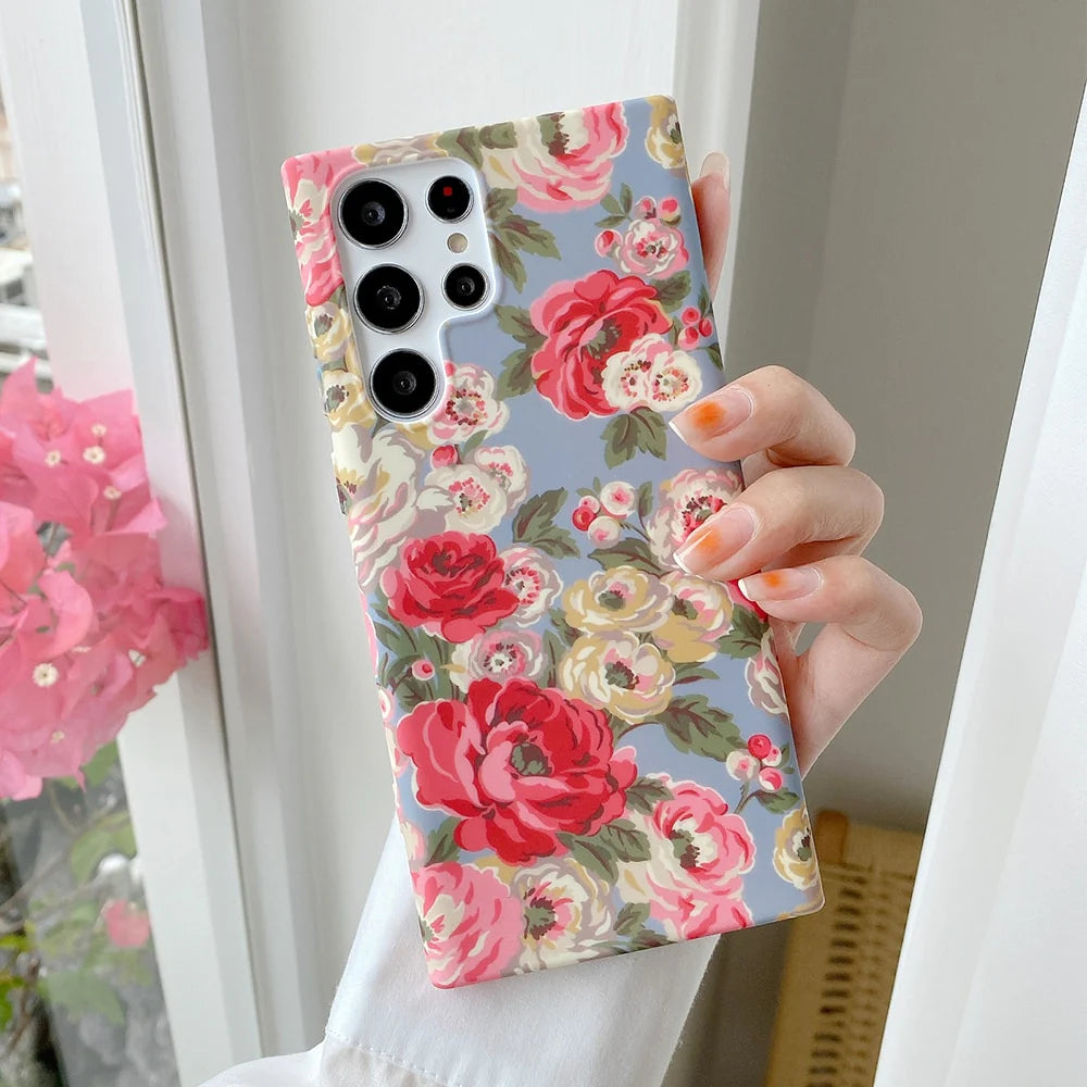 Retro Blooming Garden Samsung Cases