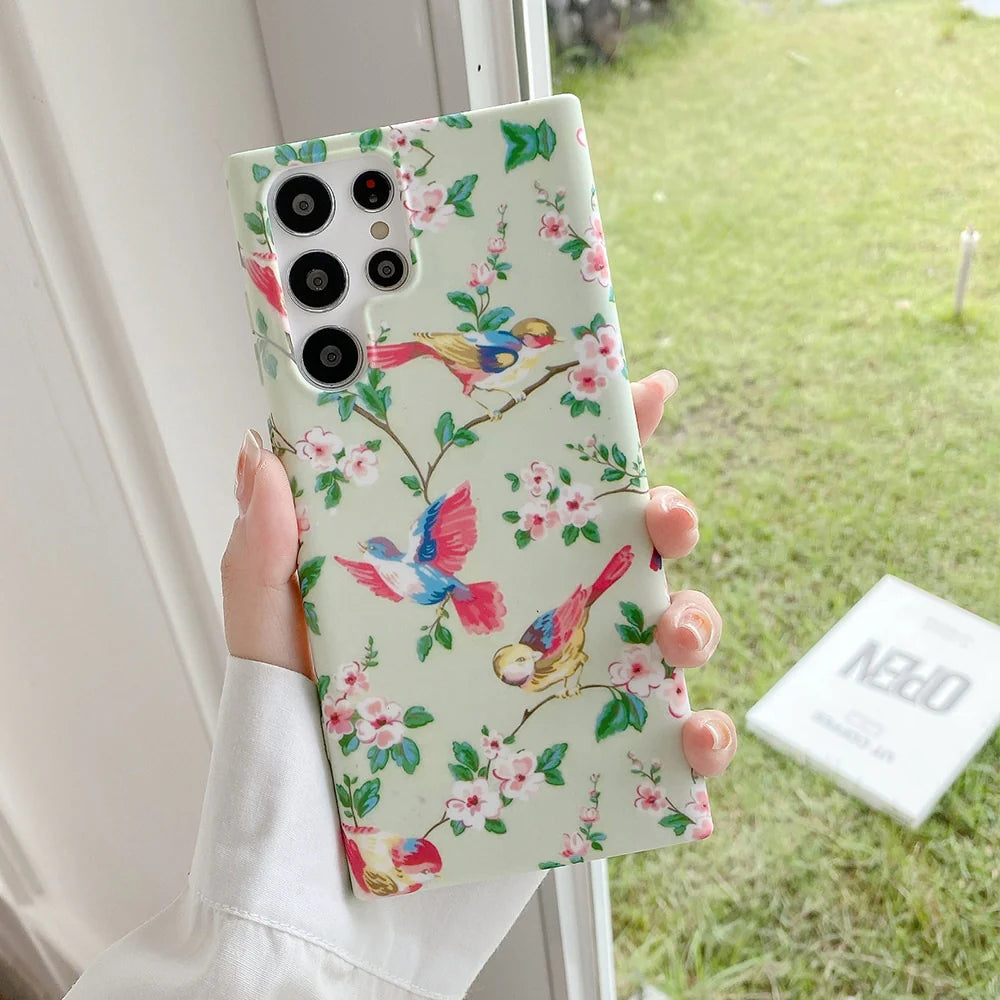 Retro Blooming Garden Samsung Cases