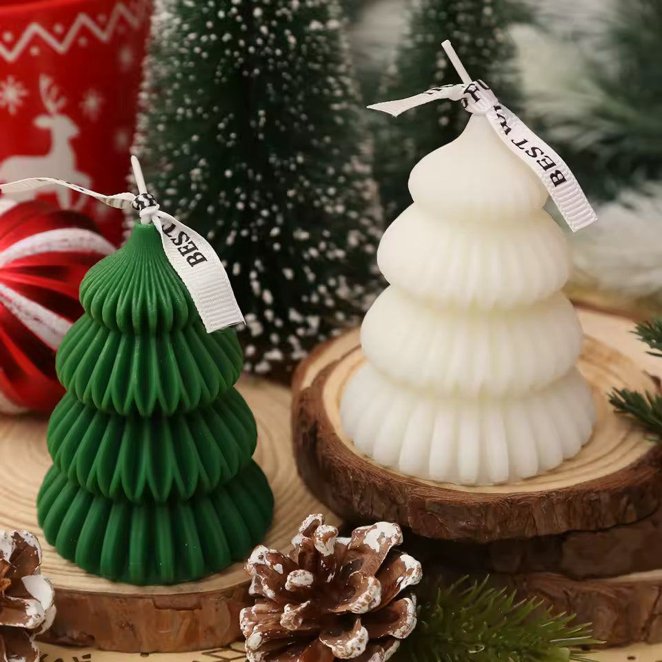 2pc Christmas Tree Scented Candle