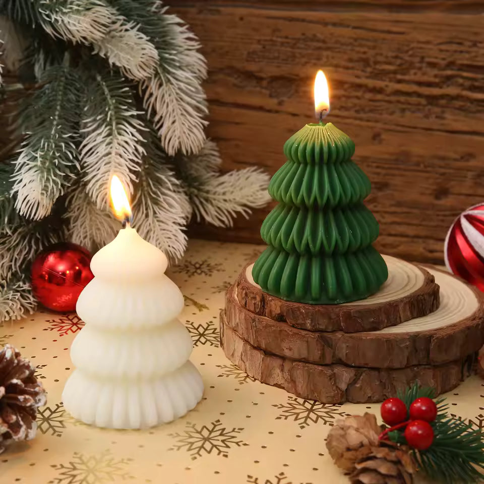 2pc Christmas Tree Scented Candle