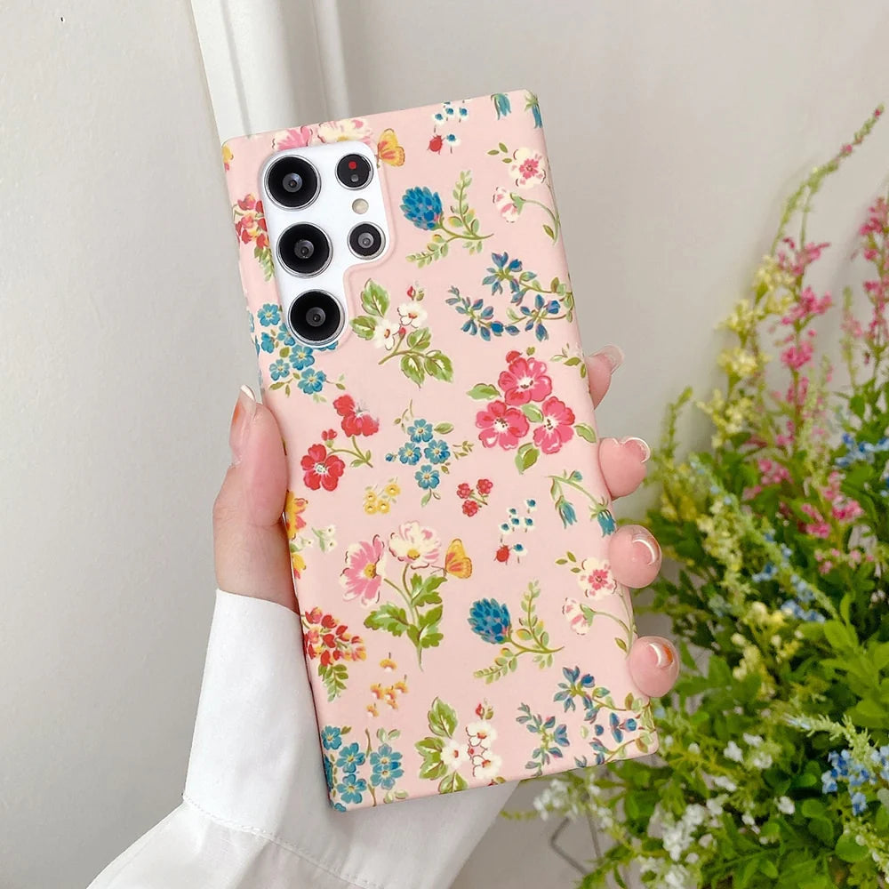 Retro Blooming Garden Samsung Cases