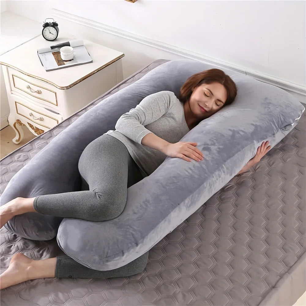 1PC Pregnant Women Pillow Removable and Washable U-Shaped Pillow Large Cushion Waist Pillow