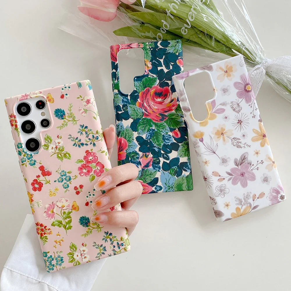 Retro Blooming Garden Samsung Cases