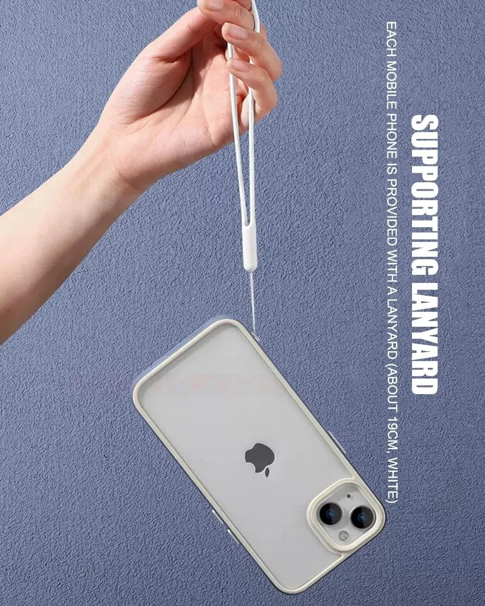 Luxury Transparent Candy Frame Case for Apple Iphone 15 14 13 12 11 Pro Max Shockproof Bumper Clear Back Cover Phone Accessories