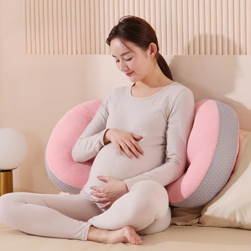 Pregnant Women Lumbar Pillow Four Seasons Universal Waist Support and Protection Side Sleep U-Shaped Cushion Pregnancy Pillow
