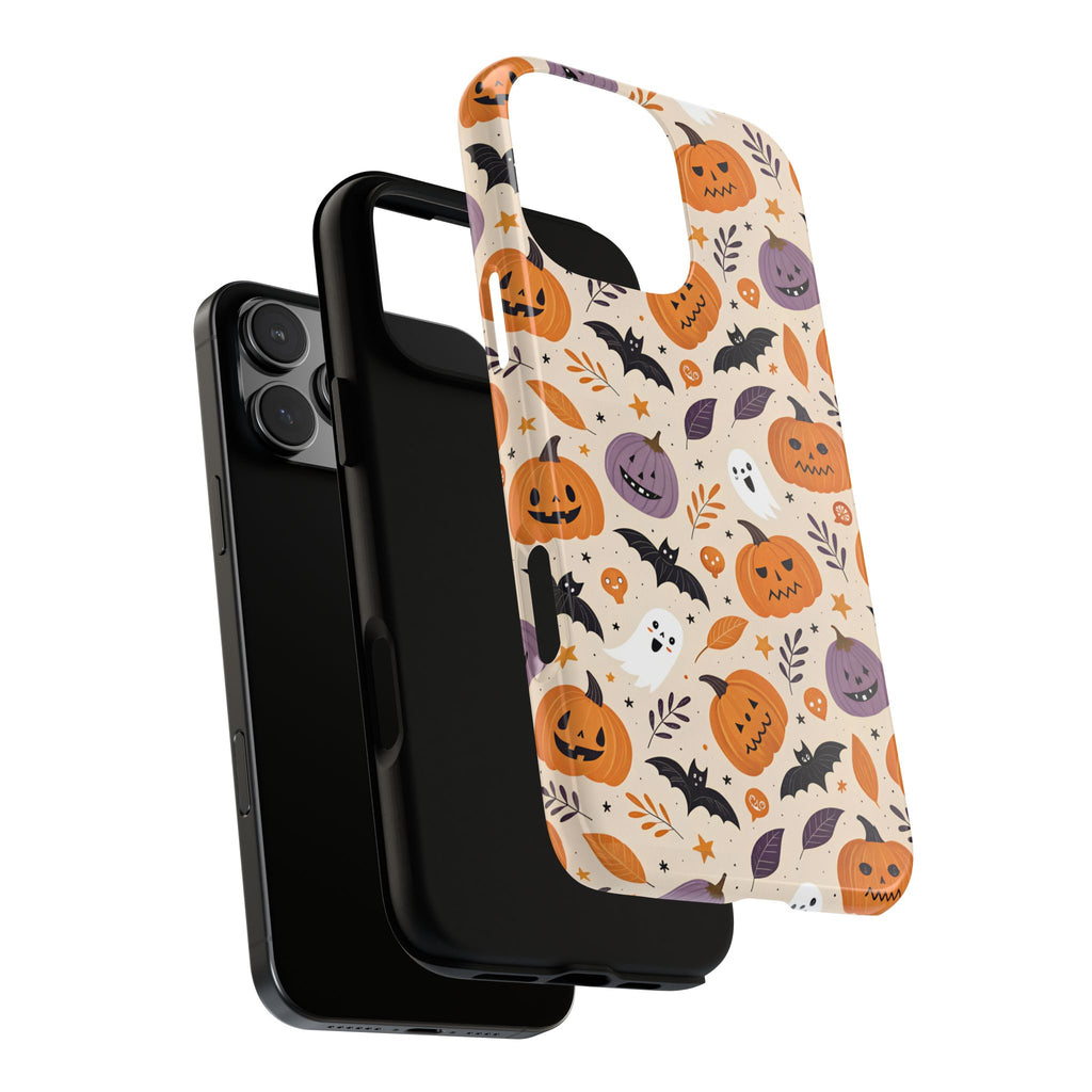 Halloween Phone Case, Spooky Pumpkin Phone Cover, Cute Bat Mobile Accessory, Fall Tech Gift, Autumn Decor Case