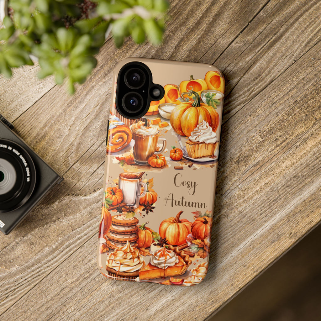 Cozy Autumn Phone Case, Fall Aesthetic Case, Seasonal Decor, Gift for Her, Pumpkin Spice Lover Gift