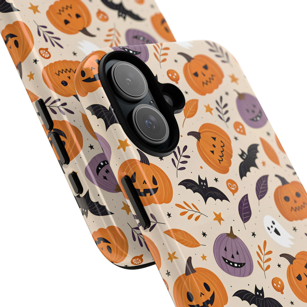 Halloween Phone Case, Spooky Pumpkin Phone Cover, Cute Bat Mobile Accessory, Fall Tech Gift, Autumn Decor Case