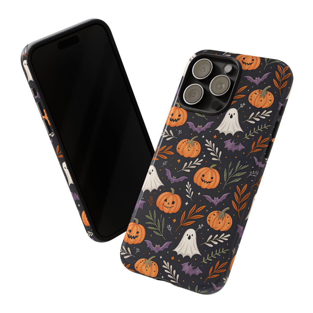 Halloween Phone Case, Tough Cases, Spooky Halloween Decor, Cute Ghost Pumpkin Case, Fall Phone Accessories, Unique Gift for Halloween Lovers