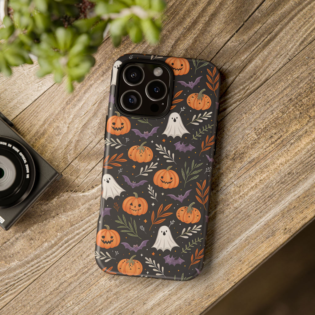 Halloween Phone Case, Tough Cases, Spooky Halloween Decor, Cute Ghost Pumpkin Case, Fall Phone Accessories, Unique Gift for Halloween Lovers