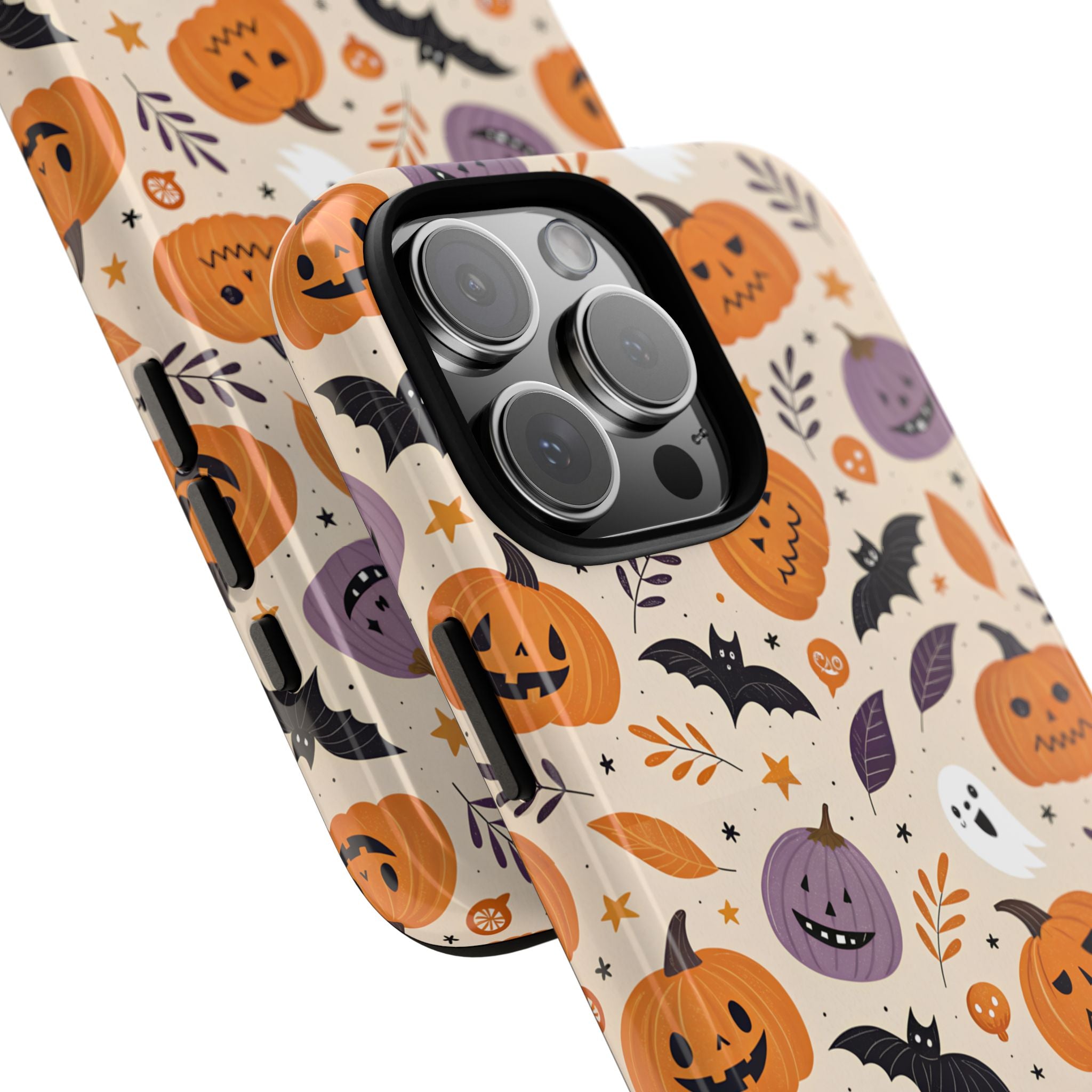 Halloween Phone Case, Spooky Pumpkin Phone Cover, Cute Bat Mobile Accessory, Fall Tech Gift, Autumn Decor Case