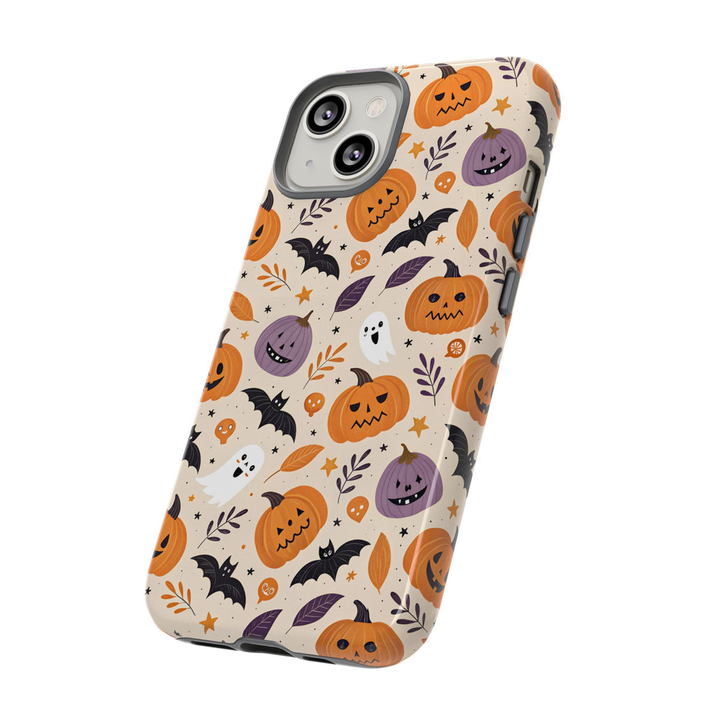 Halloween Phone Case, Spooky Pumpkin Phone Cover, Cute Bat Mobile Accessory, Fall Tech Gift, Autumn Decor Case