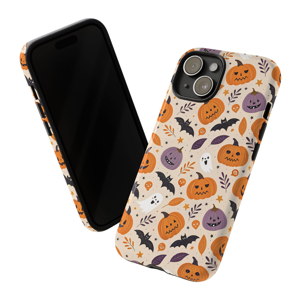 Halloween Phone Case, Spooky Pumpkin Phone Cover, Cute Bat Mobile Accessory, Fall Tech Gift, Autumn Decor Case
