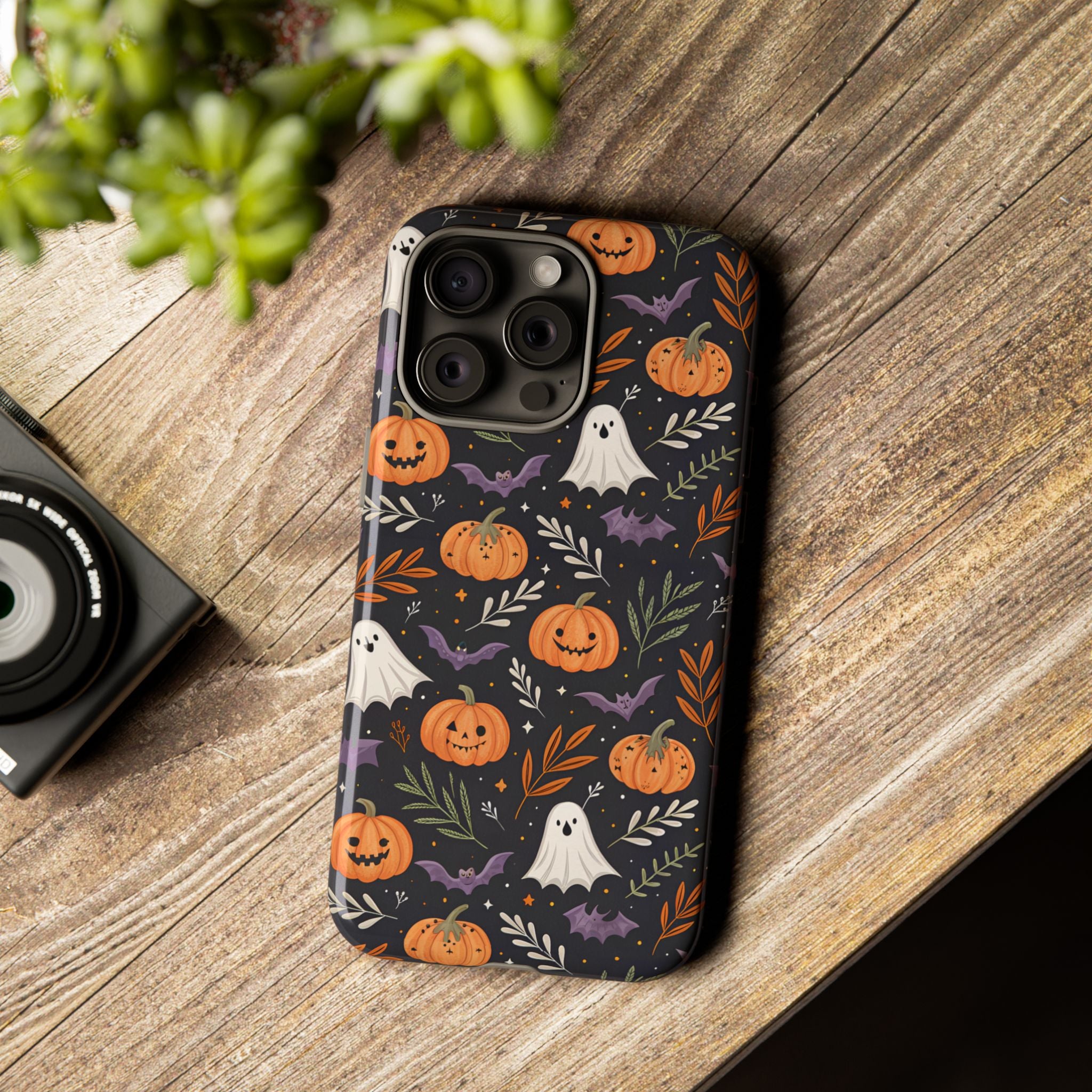 Halloween Phone Case, Tough Cases, Spooky Halloween Decor, Cute Ghost Pumpkin Case, Fall Phone Accessories, Unique Gift for Halloween Lovers