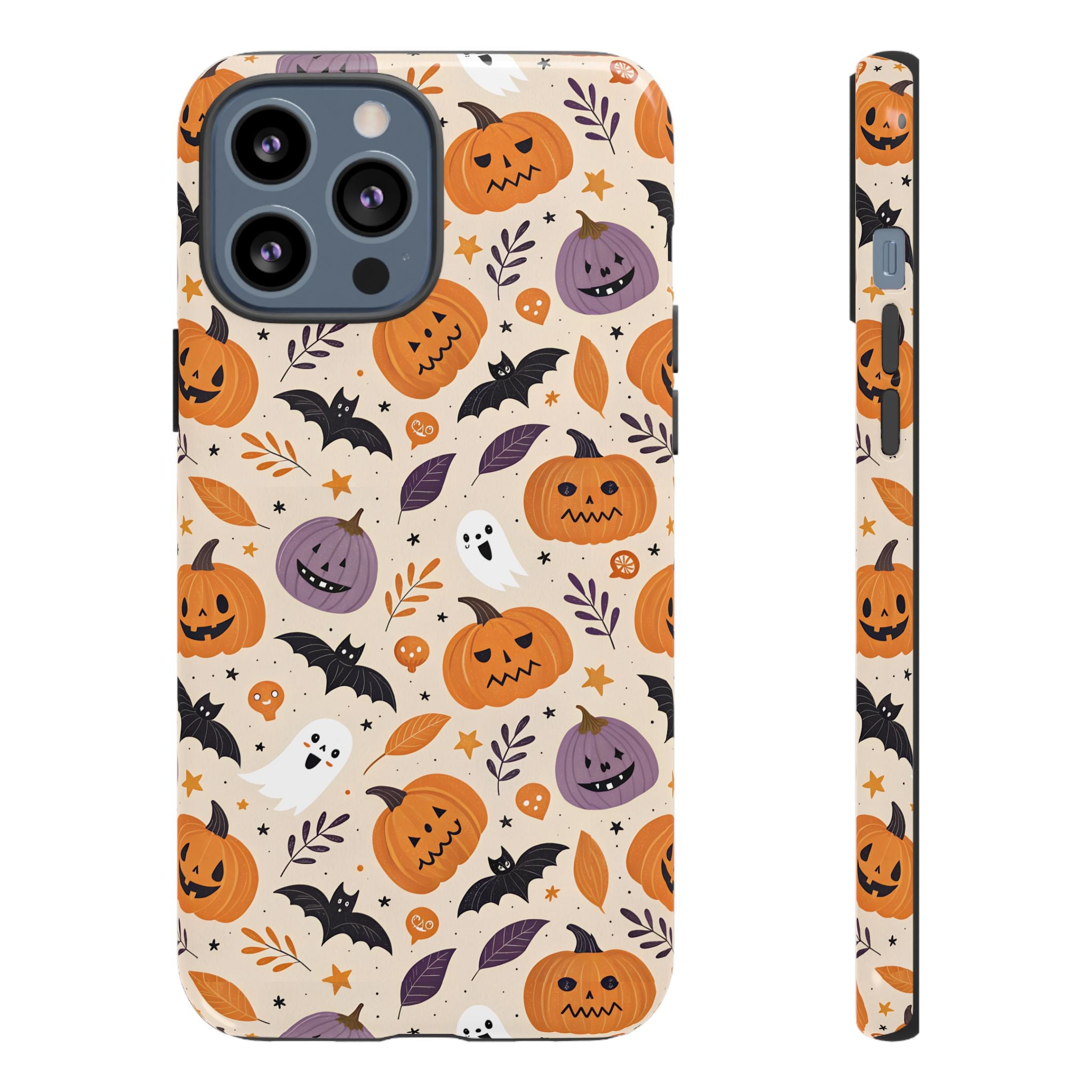 Halloween Phone Case, Spooky Pumpkin Phone Cover, Cute Bat Mobile Accessory, Fall Tech Gift, Autumn Decor Case