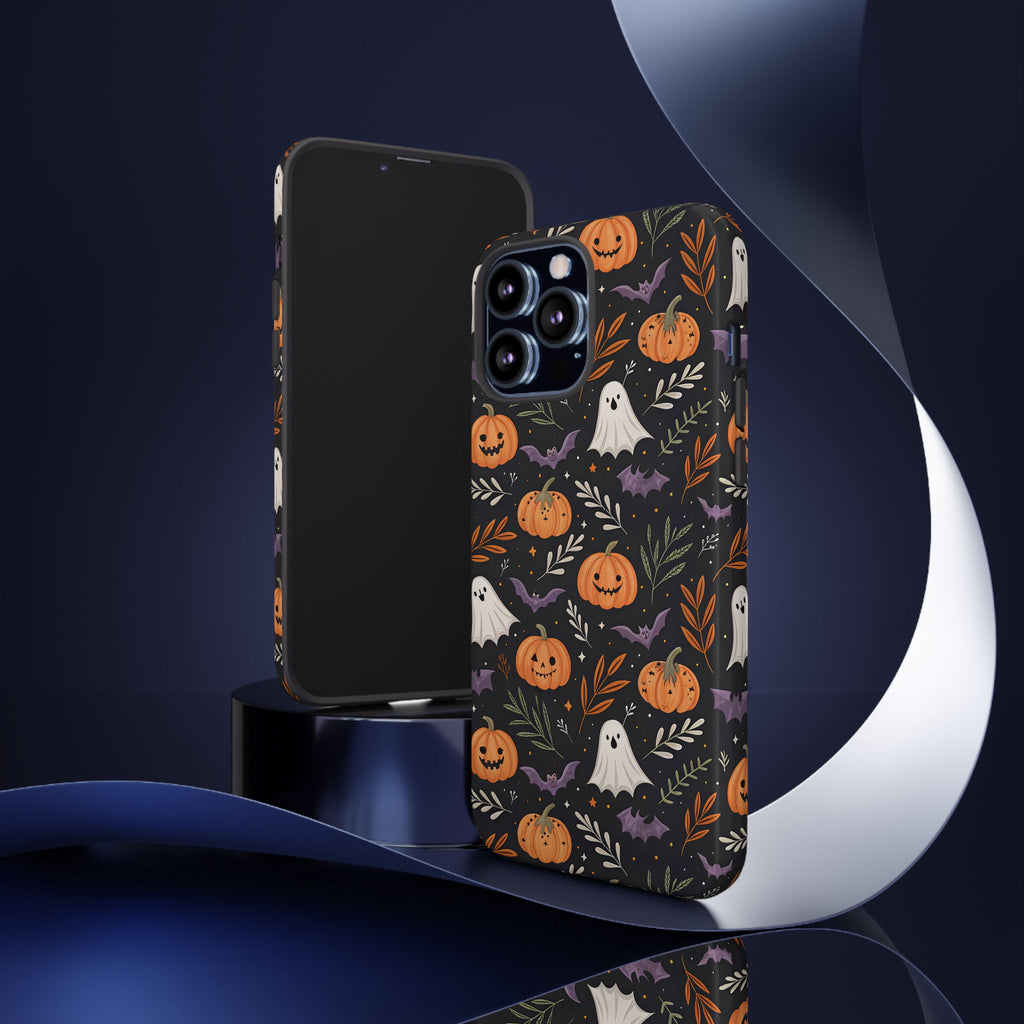 Halloween Phone Case, Tough Cases, Spooky Halloween Decor, Cute Ghost Pumpkin Case, Fall Phone Accessories, Unique Gift for Halloween Lovers