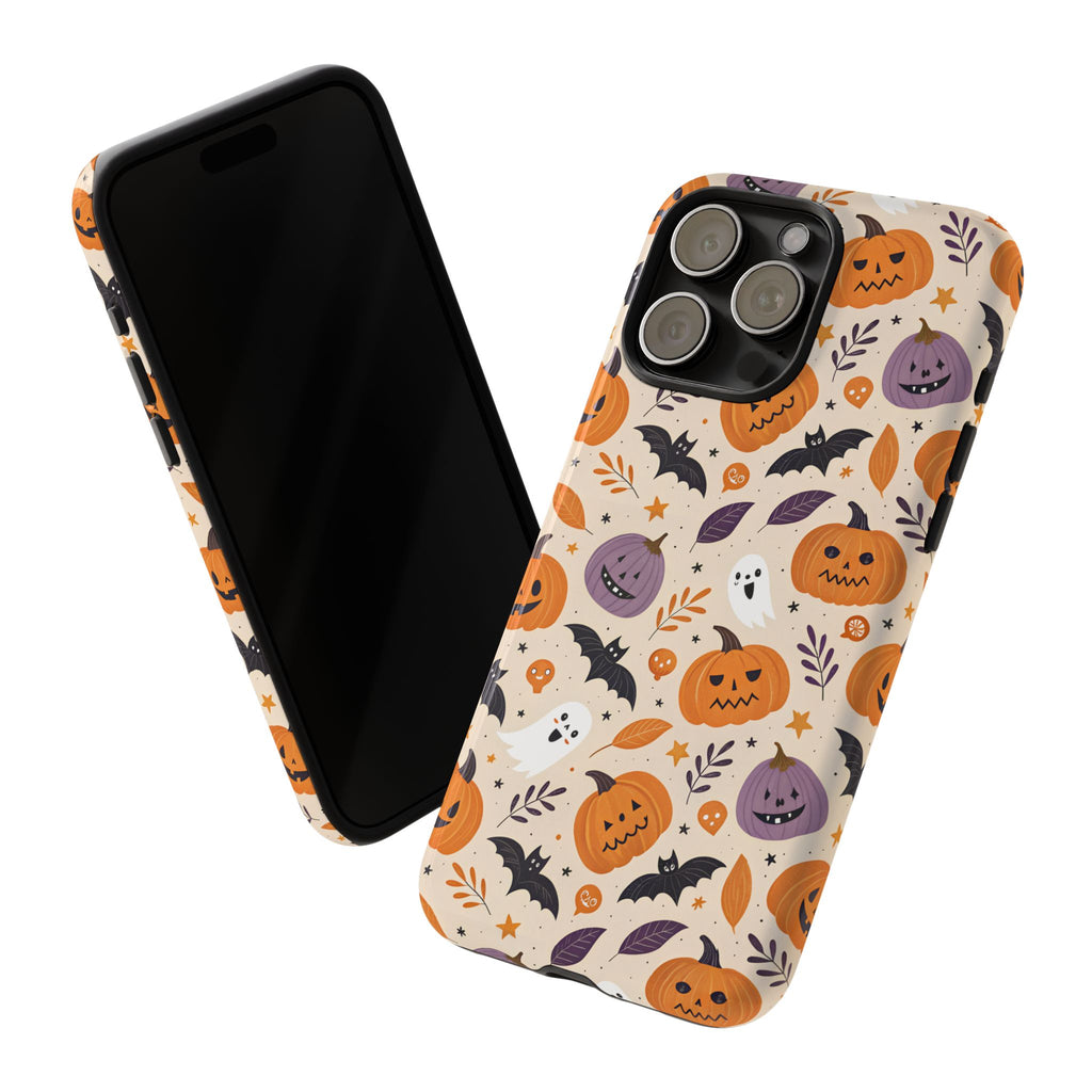 Halloween Phone Case, Spooky Pumpkin Phone Cover, Cute Bat Mobile Accessory, Fall Tech Gift, Autumn Decor Case