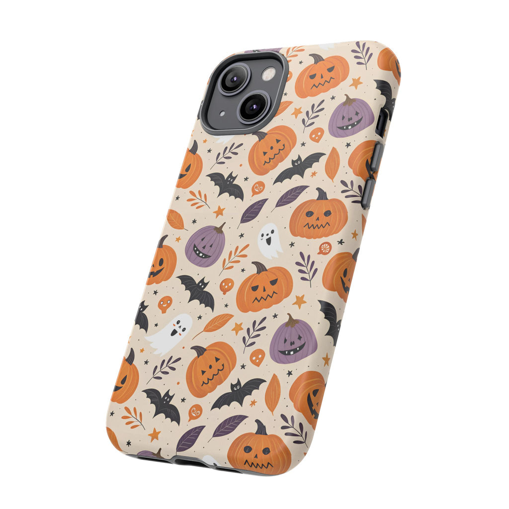 Halloween Phone Case, Spooky Pumpkin Phone Cover, Cute Bat Mobile Accessory, Fall Tech Gift, Autumn Decor Case