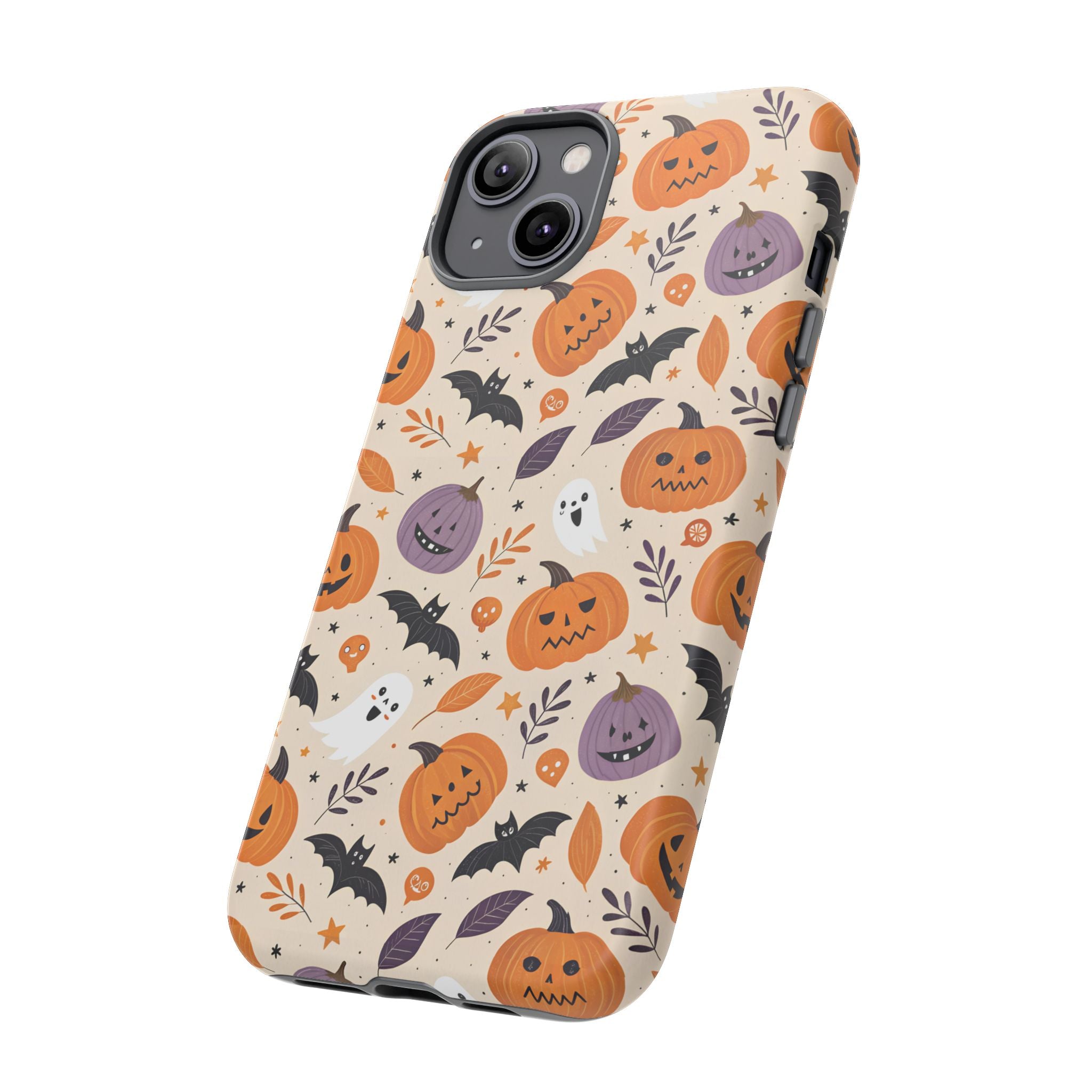 Halloween Phone Case, Spooky Pumpkin Phone Cover, Cute Bat Mobile Accessory, Fall Tech Gift, Autumn Decor Case