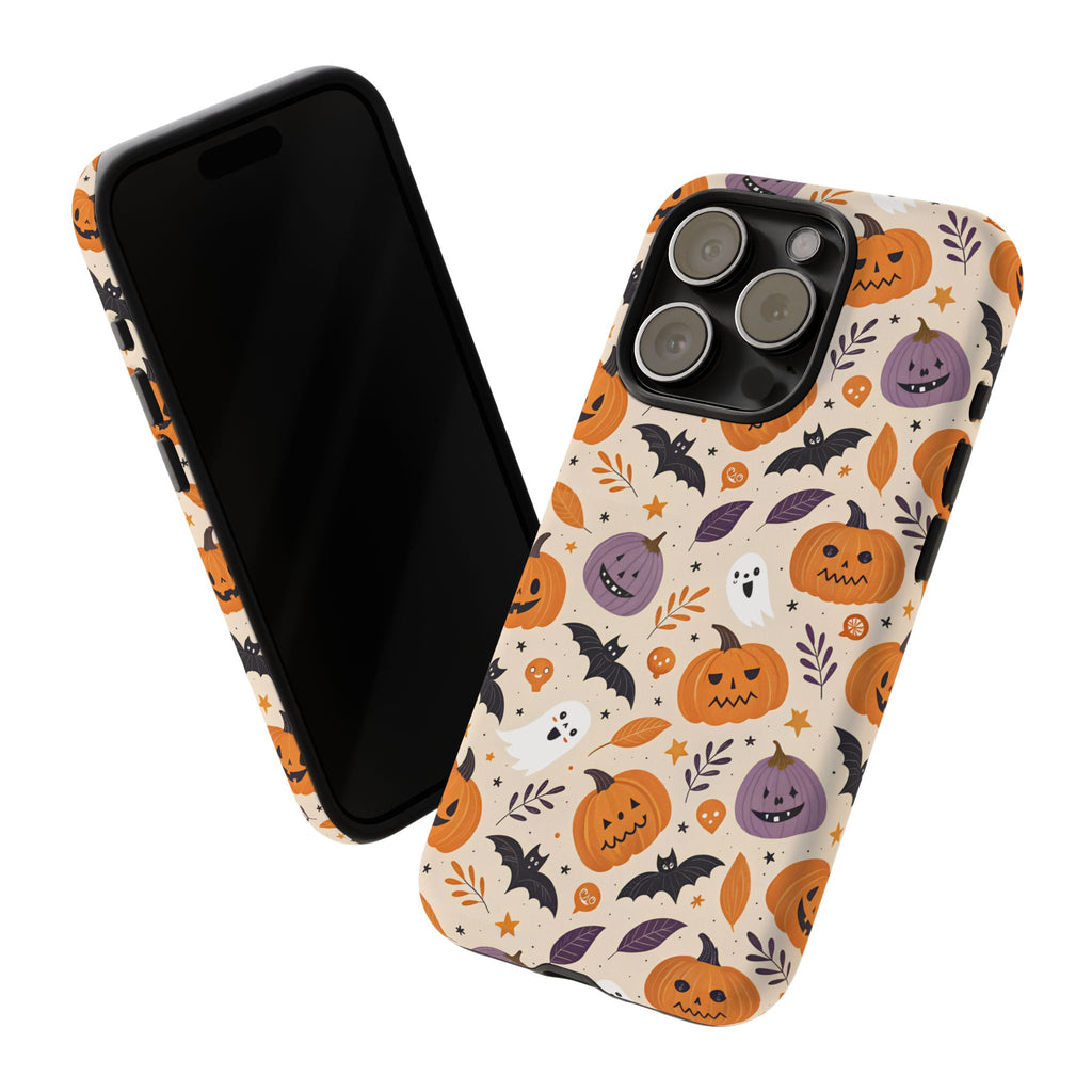 Halloween Phone Case, Spooky Pumpkin Phone Cover, Cute Bat Mobile Accessory, Fall Tech Gift, Autumn Decor Case