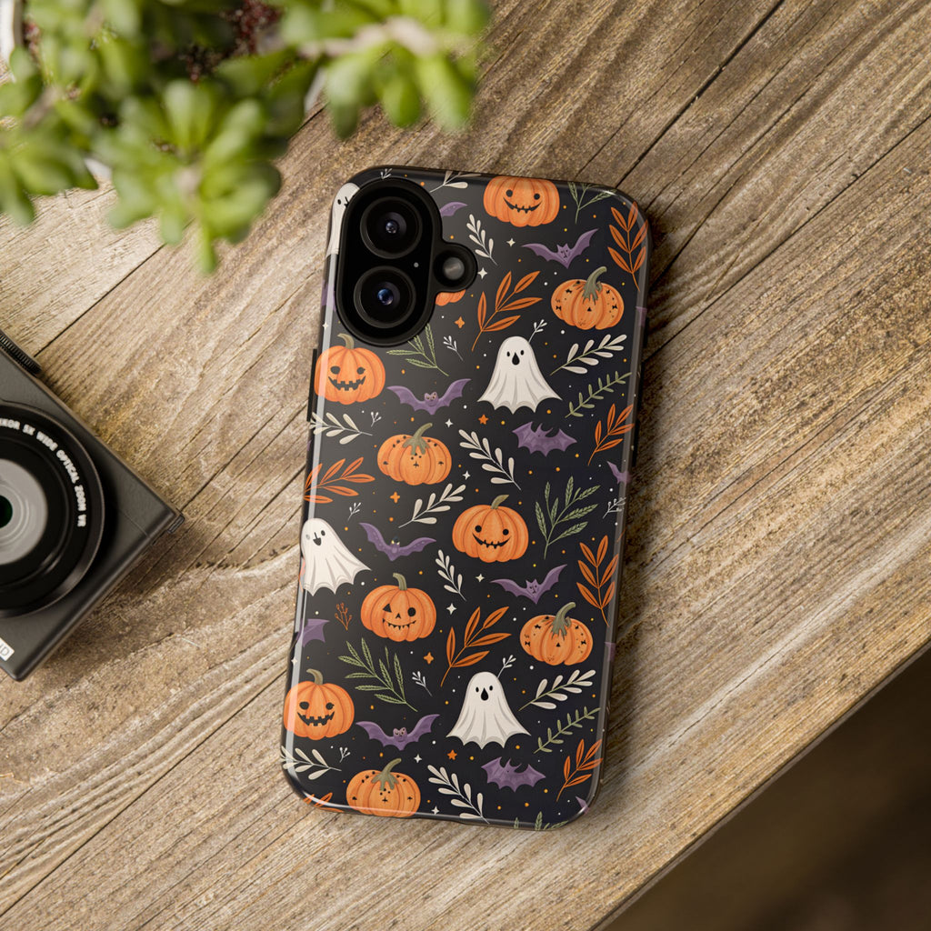 Halloween Phone Case, Tough Cases, Spooky Halloween Decor, Cute Ghost Pumpkin Case, Fall Phone Accessories, Unique Gift for Halloween Lovers