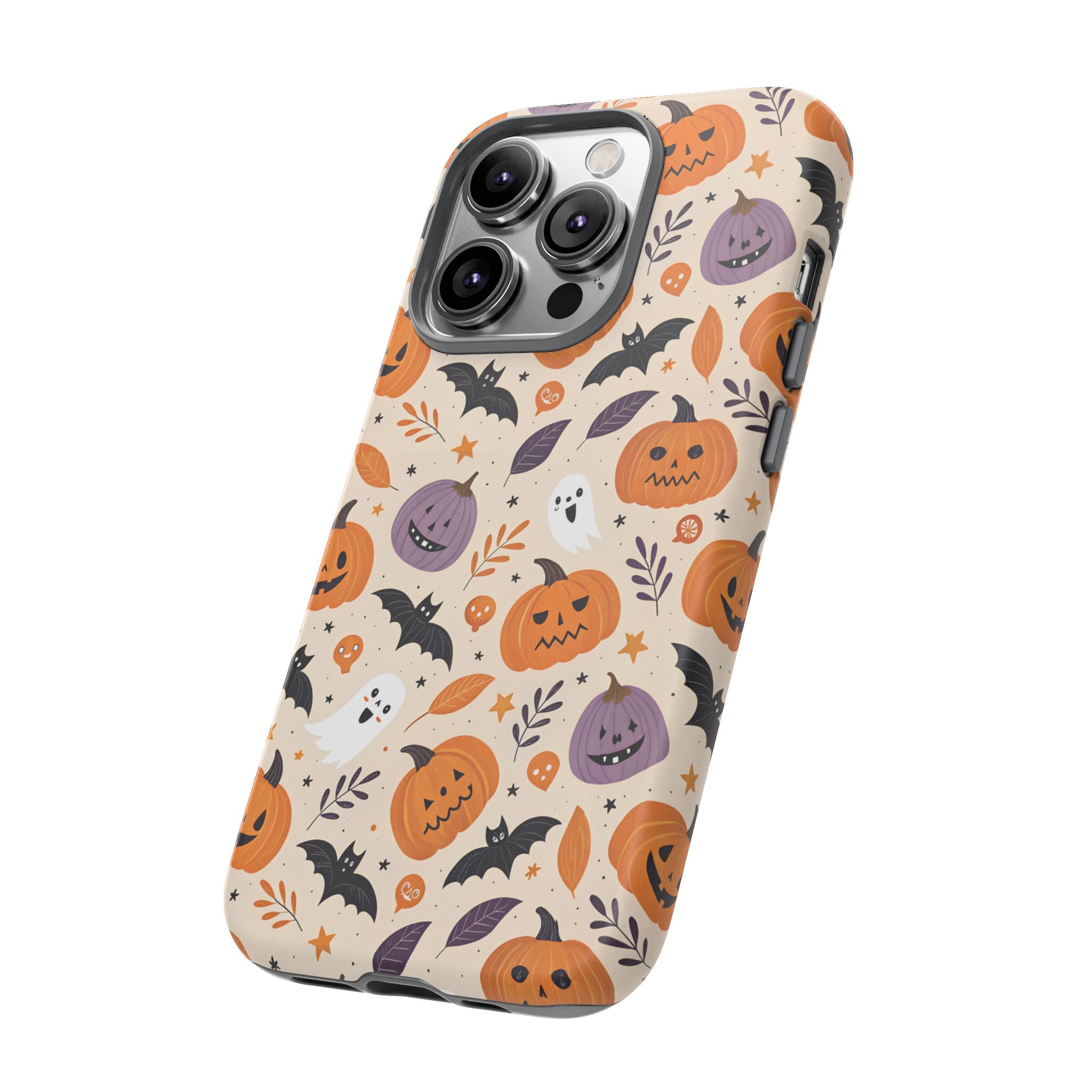 Halloween Phone Case, Spooky Pumpkin Phone Cover, Cute Bat Mobile Accessory, Fall Tech Gift, Autumn Decor Case