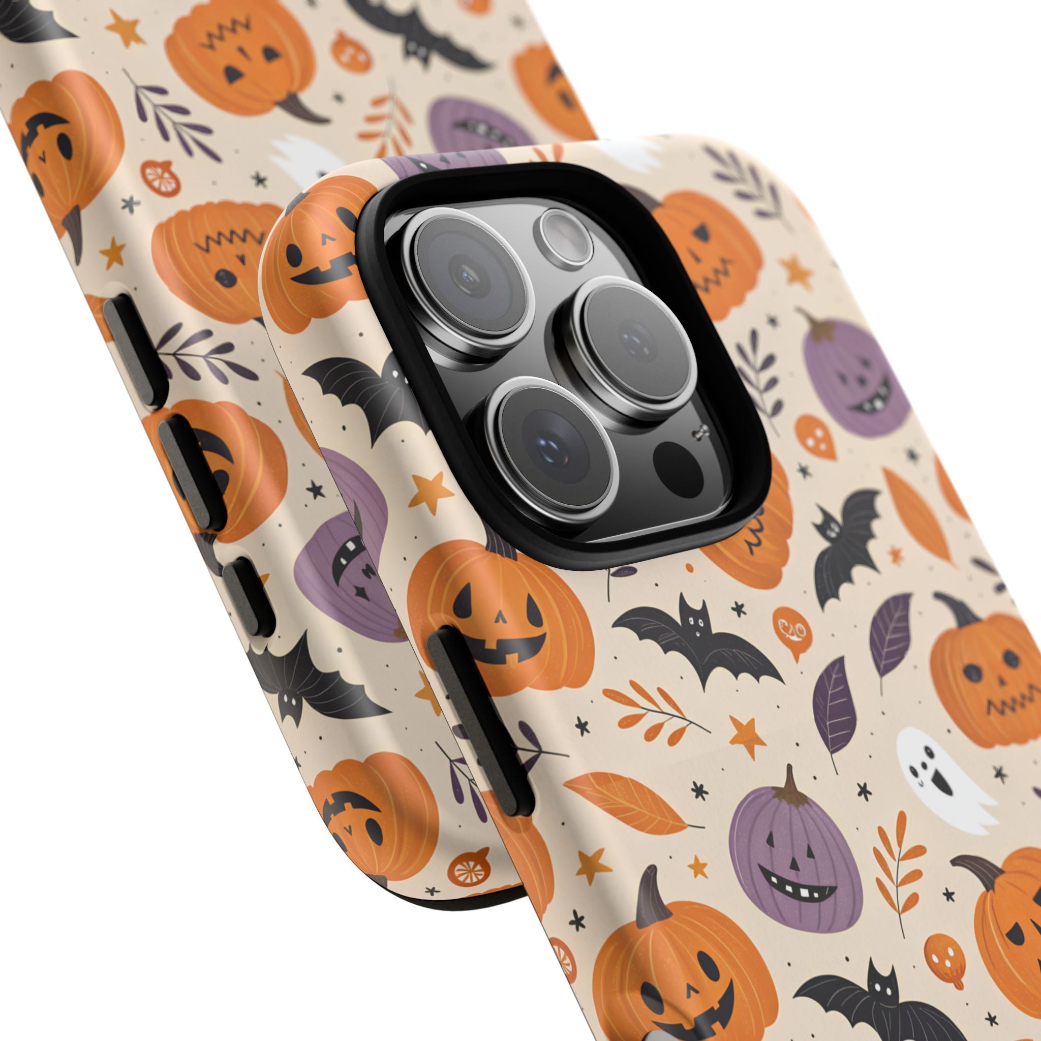 Halloween Phone Case, Spooky Pumpkin Phone Cover, Cute Bat Mobile Accessory, Fall Tech Gift, Autumn Decor Case