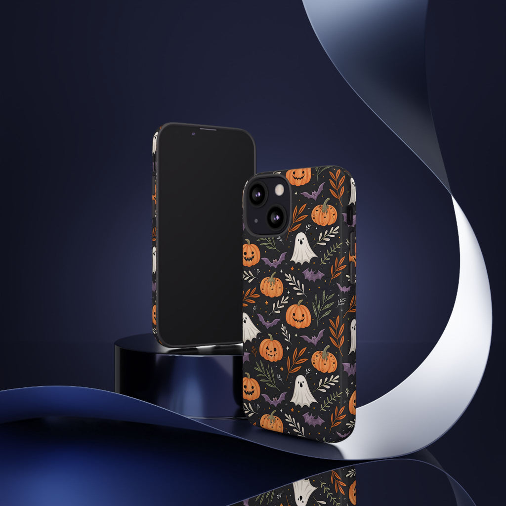 Halloween Phone Case, Tough Cases, Spooky Halloween Decor, Cute Ghost Pumpkin Case, Fall Phone Accessories, Unique Gift for Halloween Lovers
