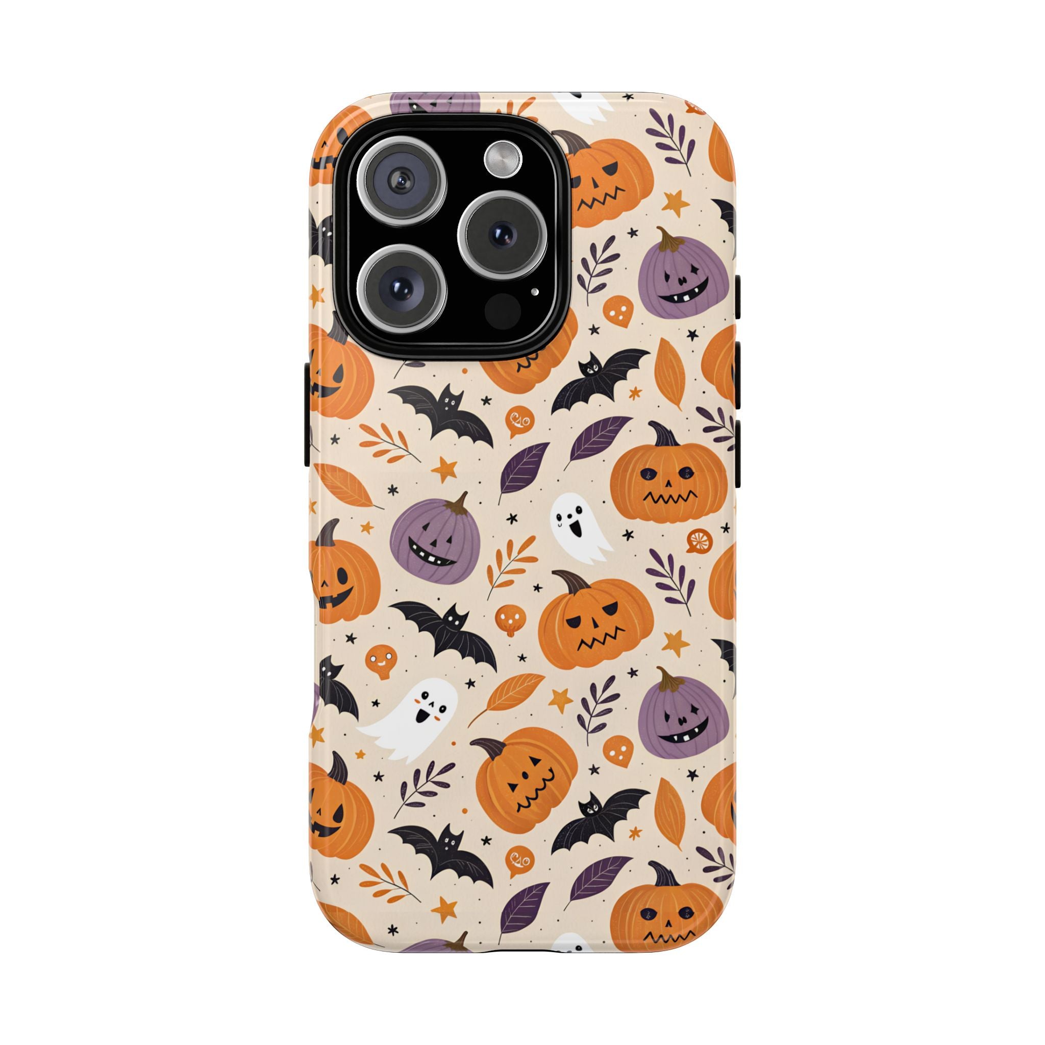 Halloween Phone Case, Spooky Pumpkin Phone Cover, Cute Bat Mobile Accessory, Fall Tech Gift, Autumn Decor Case