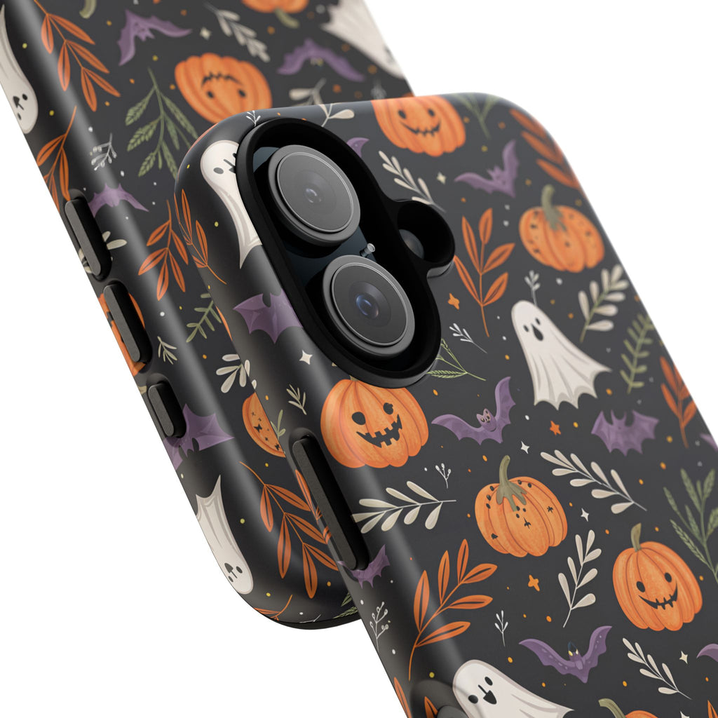 Halloween Phone Case, Tough Cases, Spooky Halloween Decor, Cute Ghost Pumpkin Case, Fall Phone Accessories, Unique Gift for Halloween Lovers