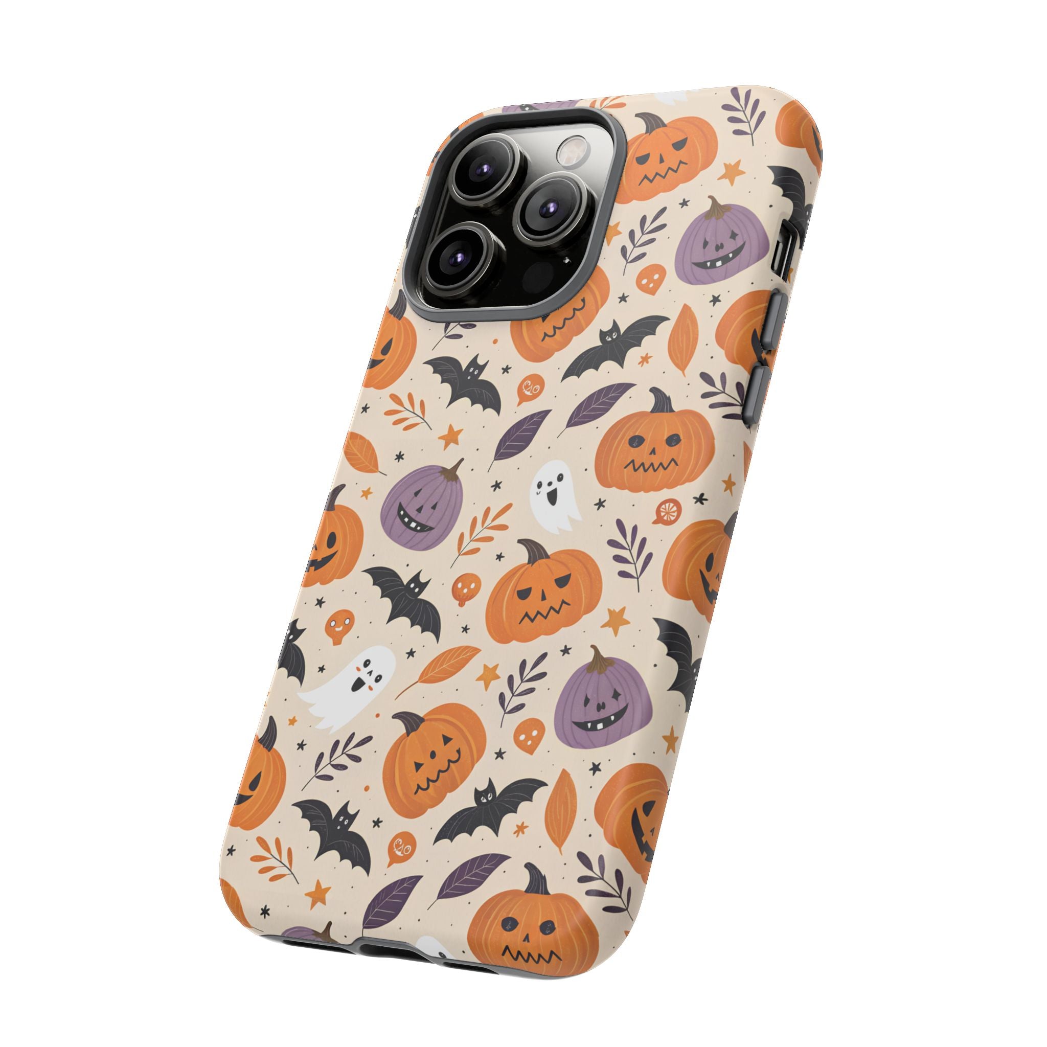 Halloween Phone Case, Spooky Pumpkin Phone Cover, Cute Bat Mobile Accessory, Fall Tech Gift, Autumn Decor Case