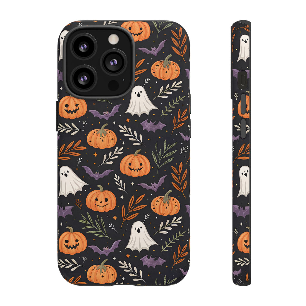 Halloween Phone Case, Tough Cases, Spooky Halloween Decor, Cute Ghost Pumpkin Case, Fall Phone Accessories, Unique Gift for Halloween Lovers