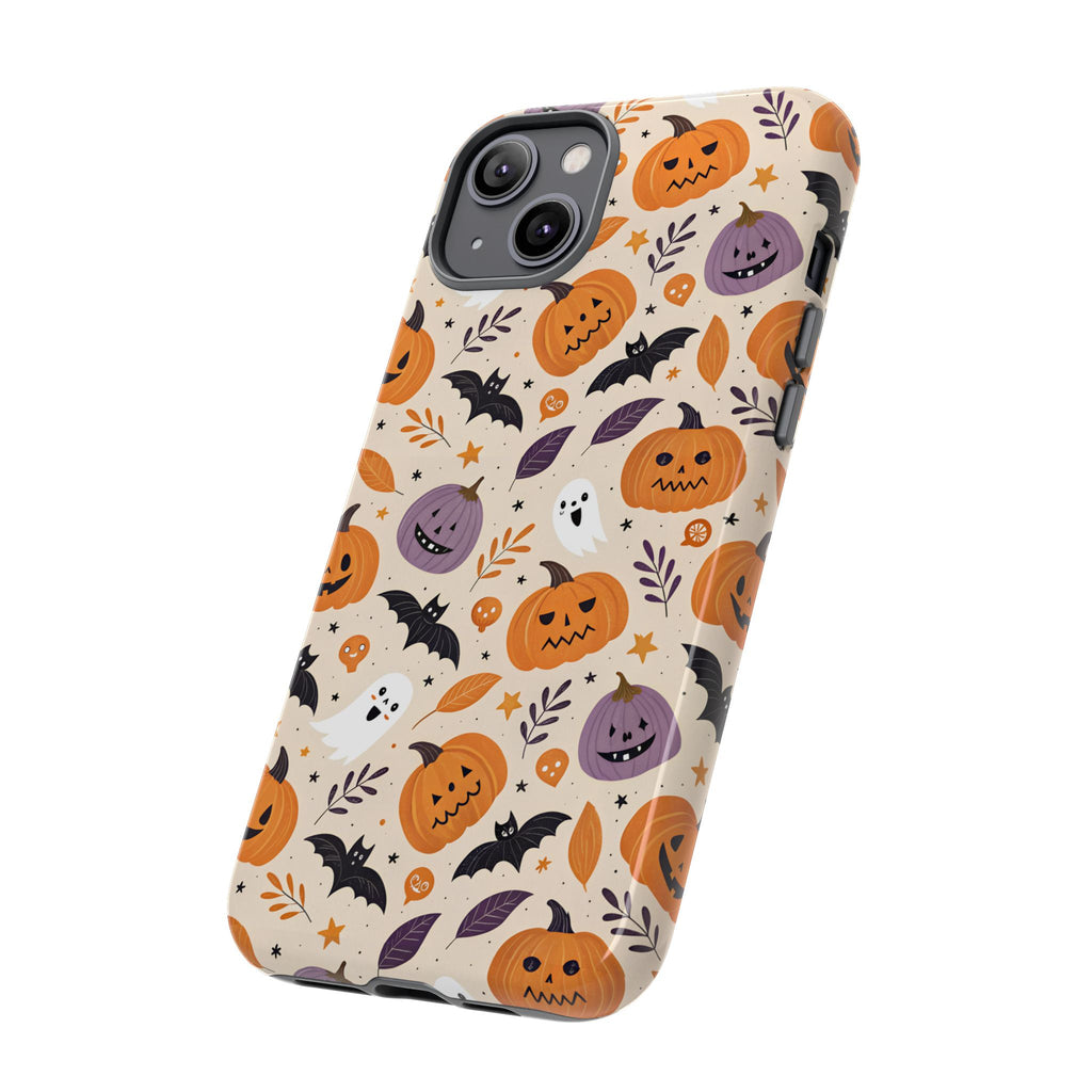 Halloween Phone Case, Spooky Pumpkin Phone Cover, Cute Bat Mobile Accessory, Fall Tech Gift, Autumn Decor Case