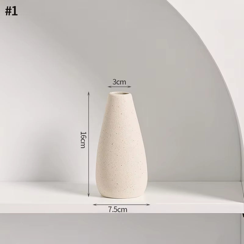 White Ceramic Vase Modern Decorative Vase for Pampas Grass Minimalist Flower Vases for Centerpiece Wedding Office Home Decor