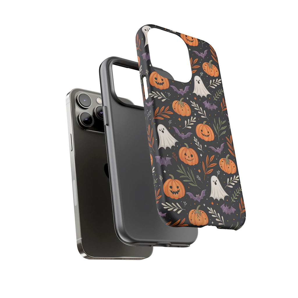 Halloween Phone Case, Tough Cases, Spooky Halloween Decor, Cute Ghost Pumpkin Case, Fall Phone Accessories, Unique Gift for Halloween Lovers