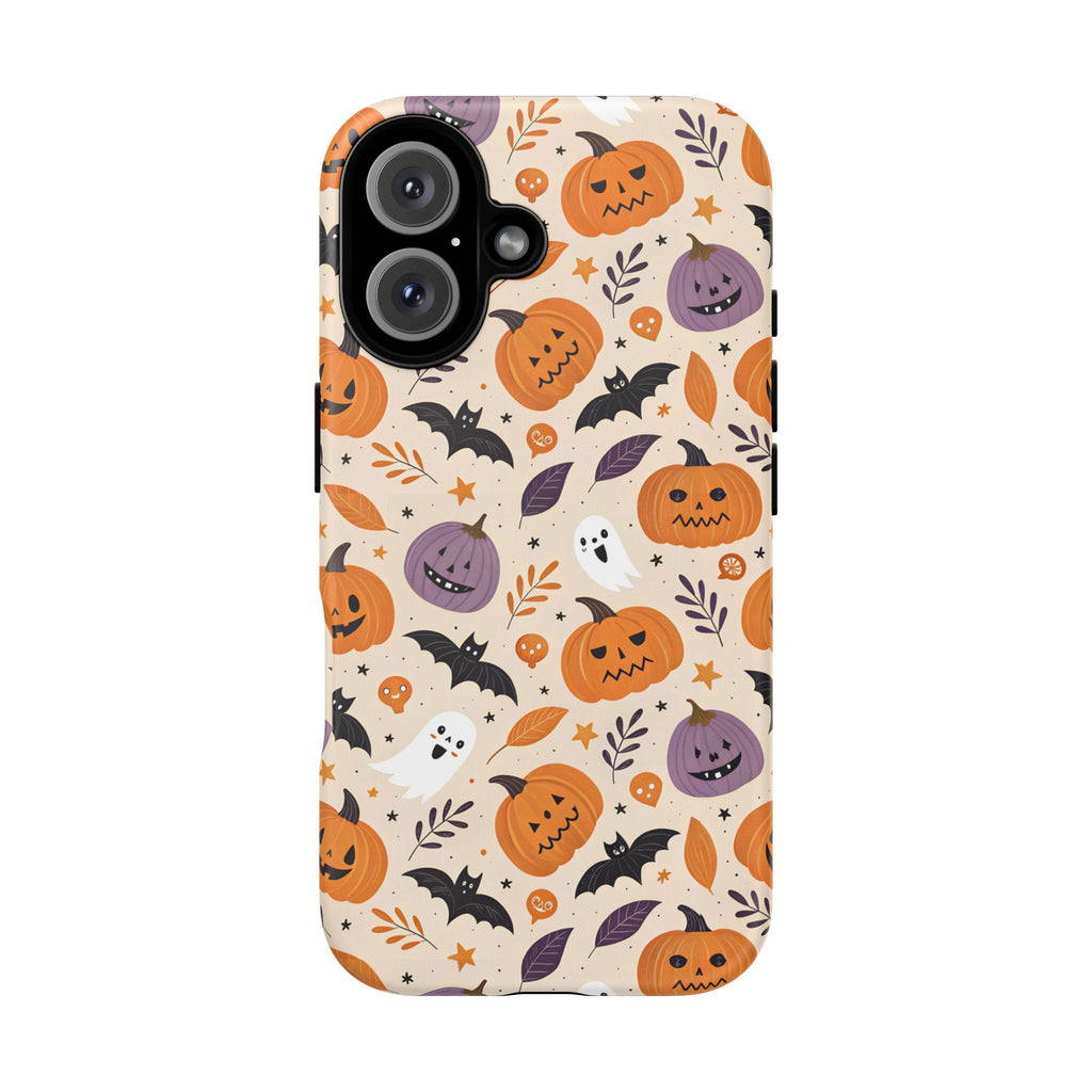 Halloween Phone Case, Spooky Pumpkin Phone Cover, Cute Bat Mobile Accessory, Fall Tech Gift, Autumn Decor Case