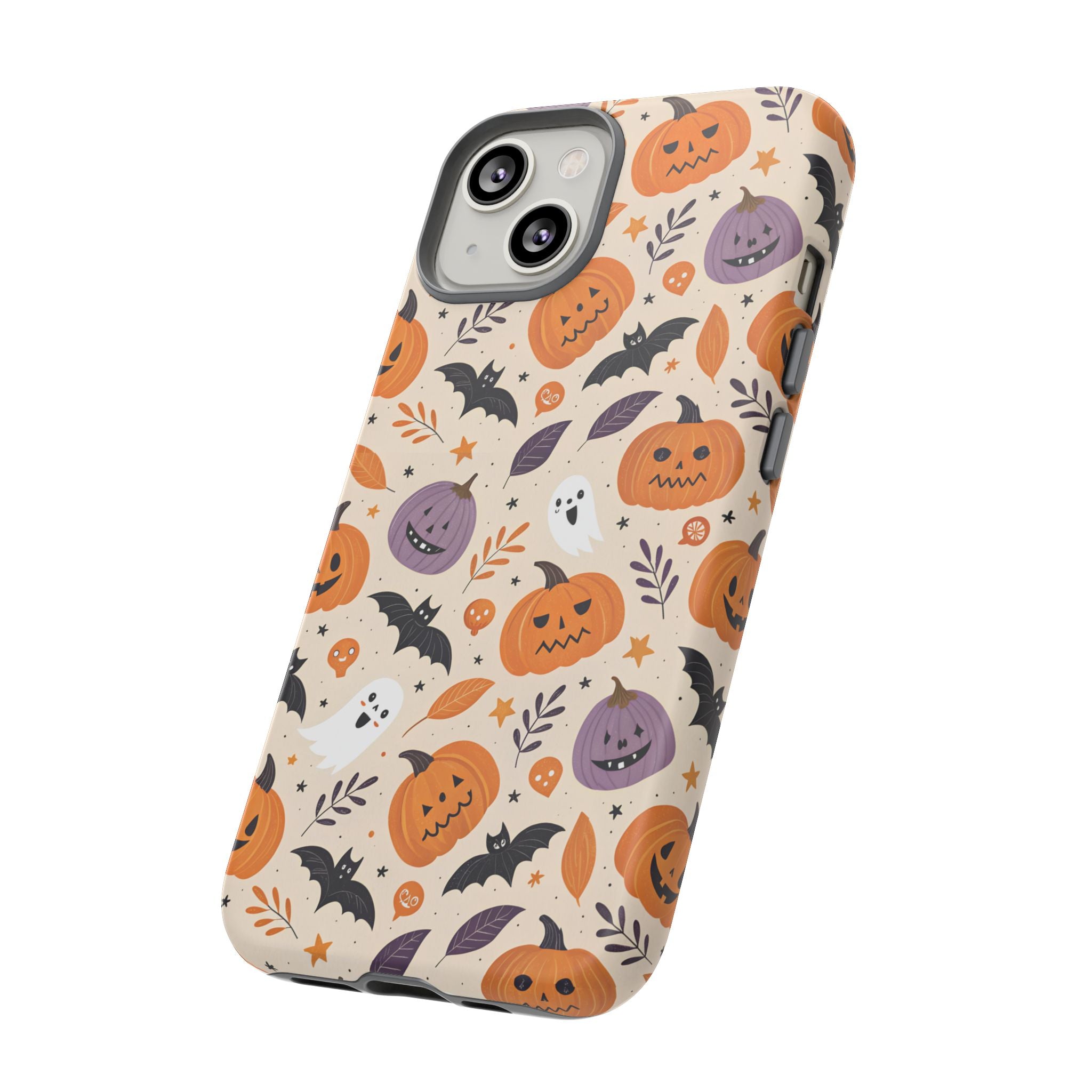 Halloween Phone Case, Spooky Pumpkin Phone Cover, Cute Bat Mobile Accessory, Fall Tech Gift, Autumn Decor Case