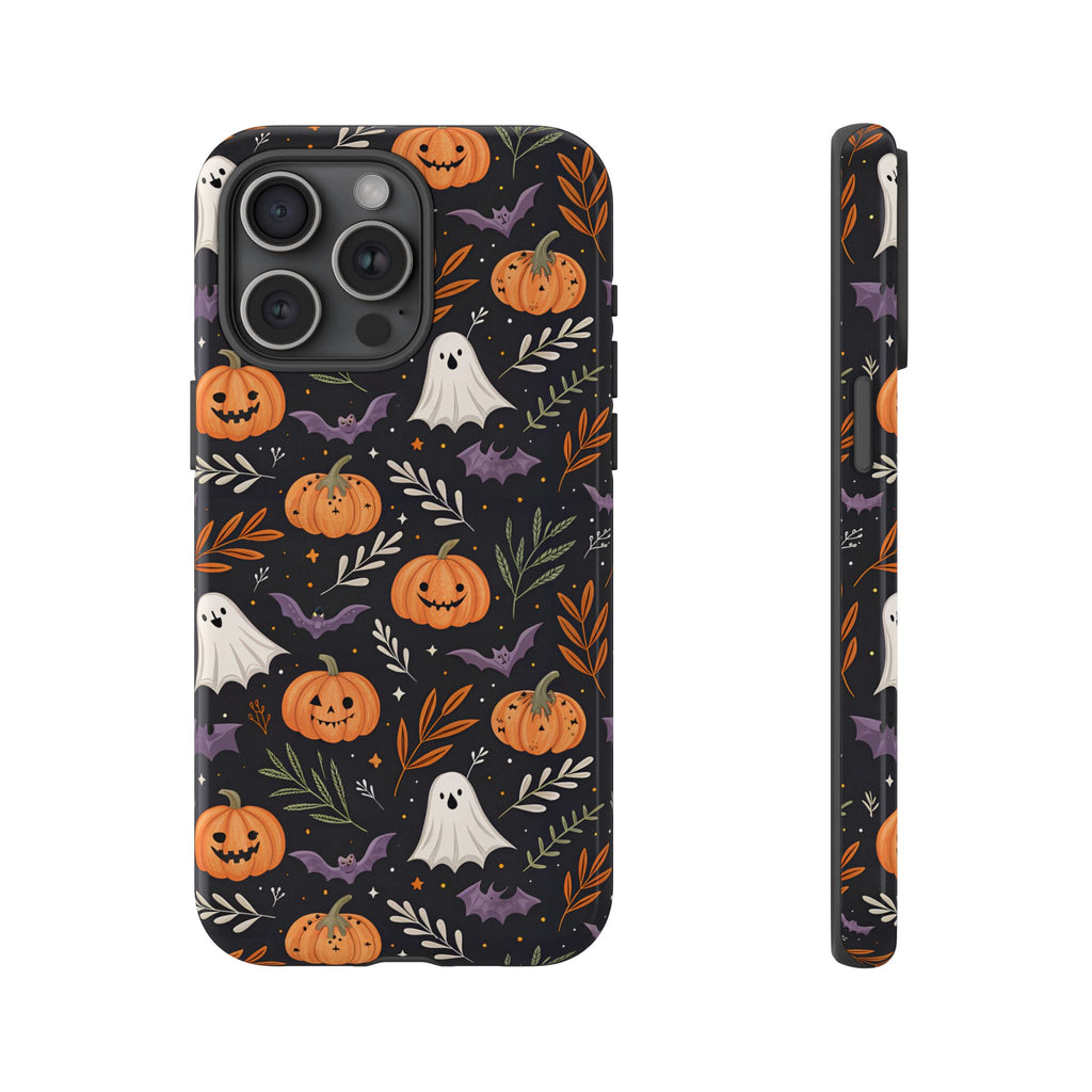 Halloween Phone Case, Tough Cases, Spooky Halloween Decor, Cute Ghost Pumpkin Case, Fall Phone Accessories, Unique Gift for Halloween Lovers