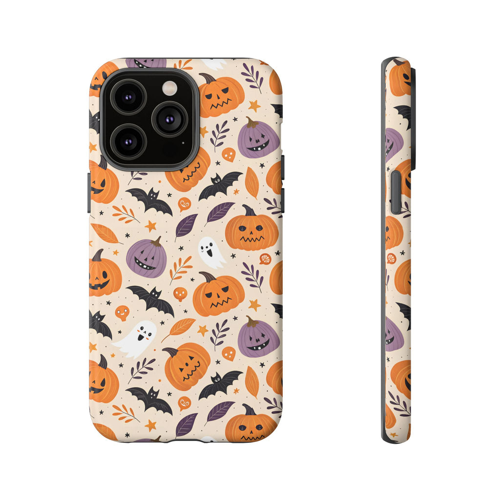 Halloween Phone Case, Spooky Pumpkin Phone Cover, Cute Bat Mobile Accessory, Fall Tech Gift, Autumn Decor Case