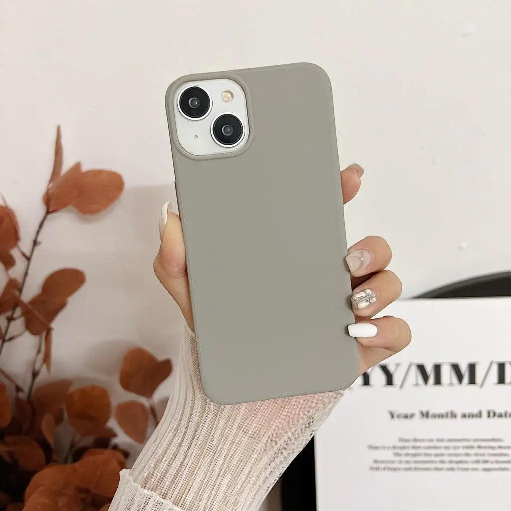 For Phone 14 13 Pro Max Case Luxury Liquid Silicone Phone Case for Phone 11 12 Pro Max X XR 7 8 14 plus Camera Protection Case