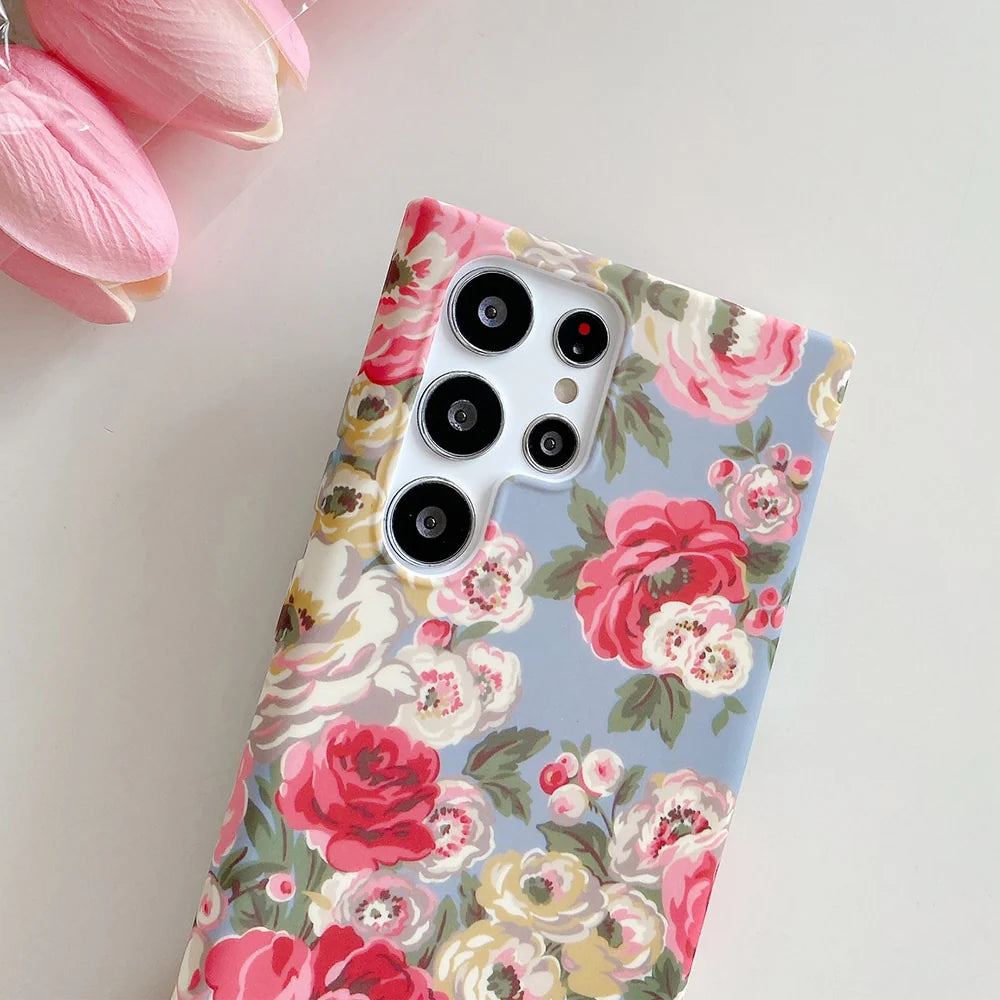 Retro Blooming Garden Samsung Cases
